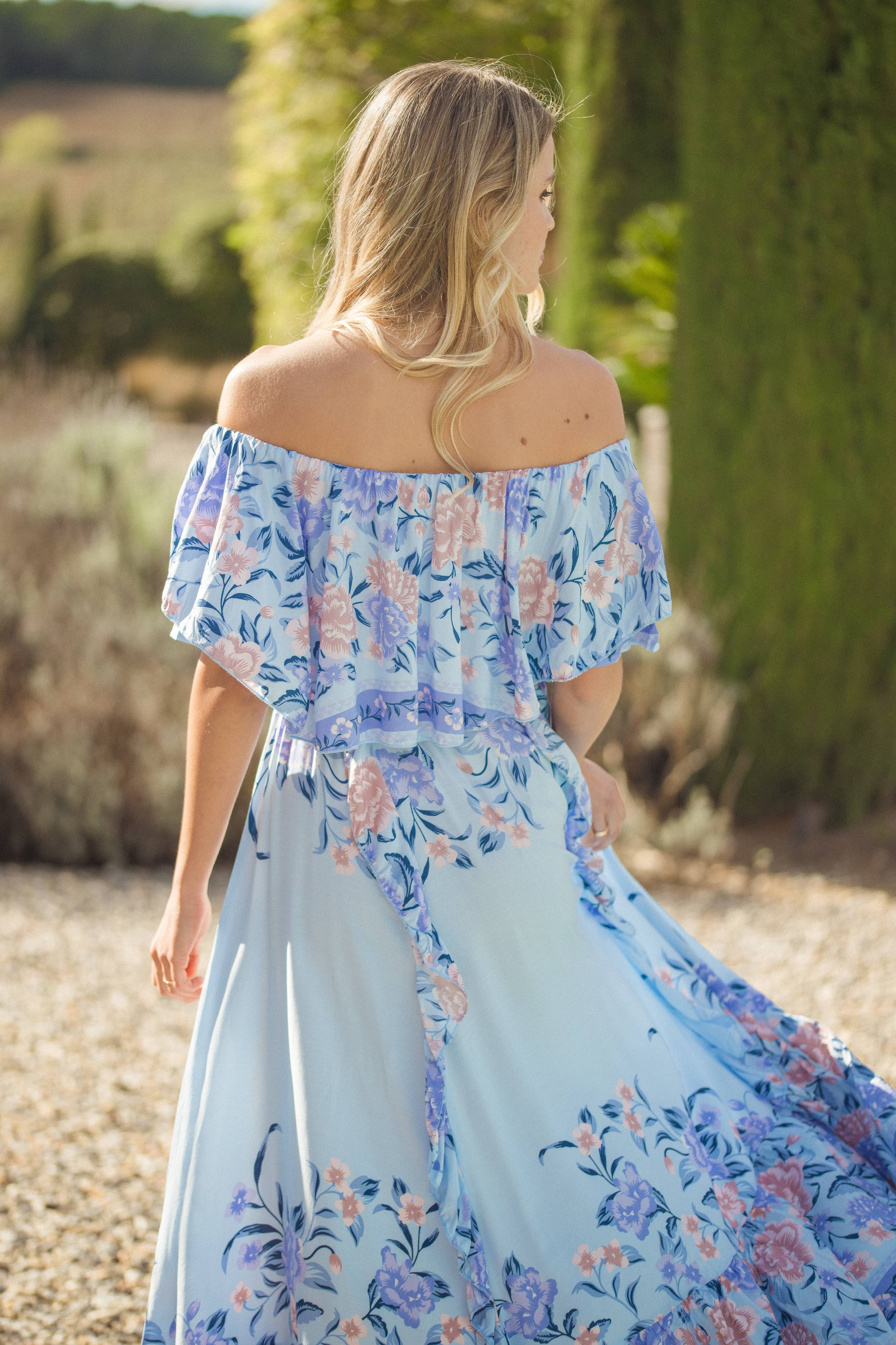 Georgie Maxikleid mit Himmelsmuster Jaase