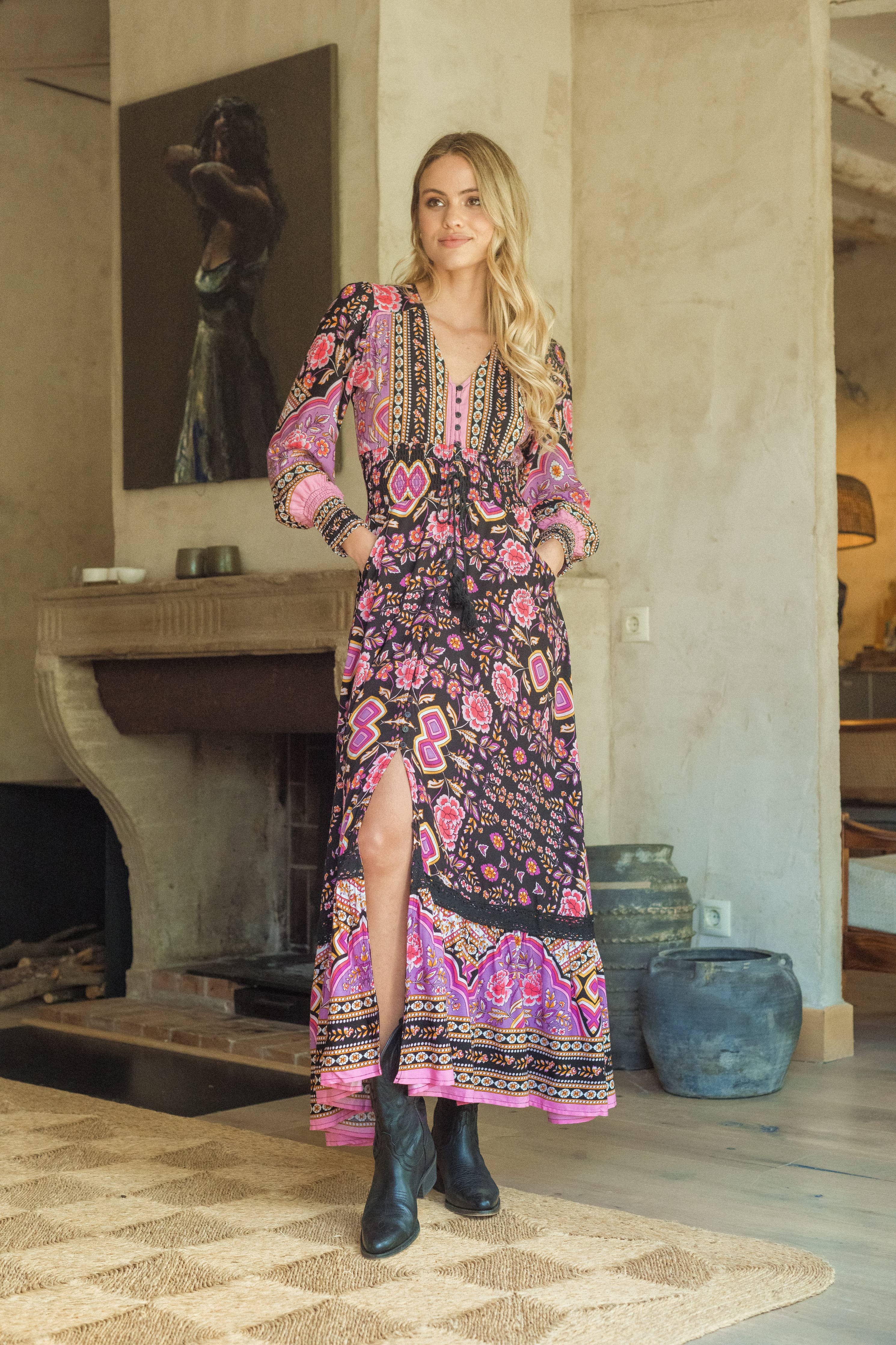 SABRINA MAXI MIT KIRSCHBLÜTENMUSTER Jaase