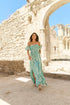 LANGES KLEID MIT PALMENMOTIV Piti Cuiti