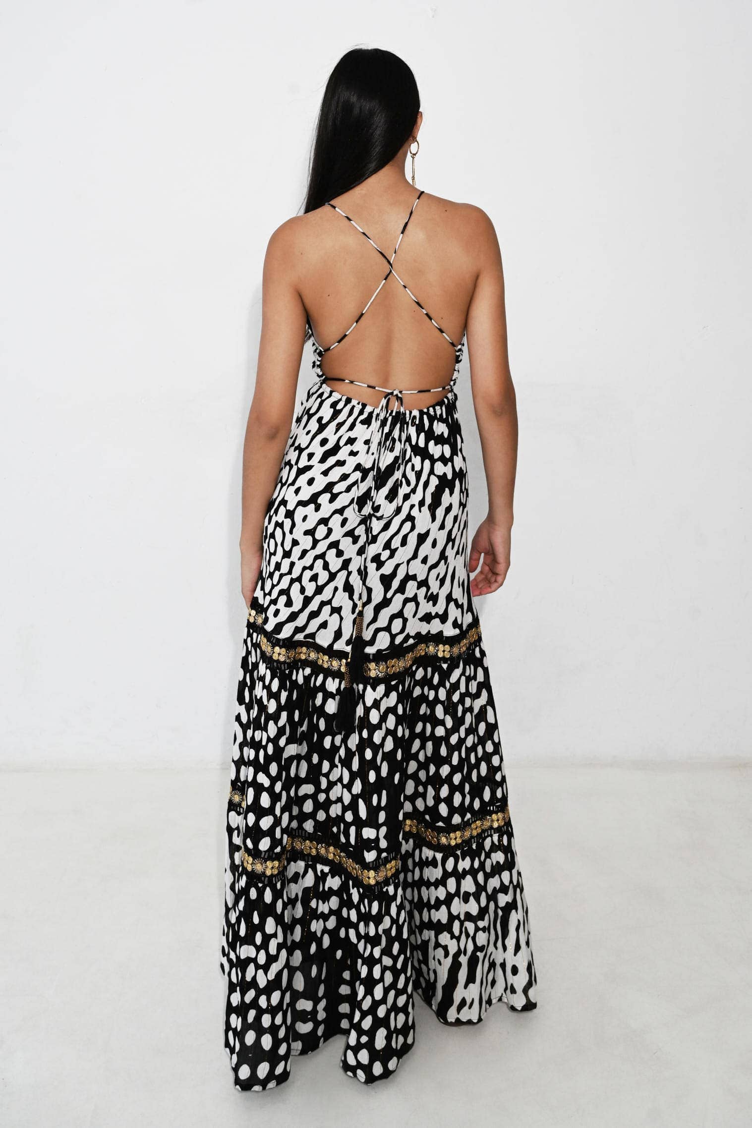 VIANCA SCHWARZES LANGES KLEID Piti Cuiti