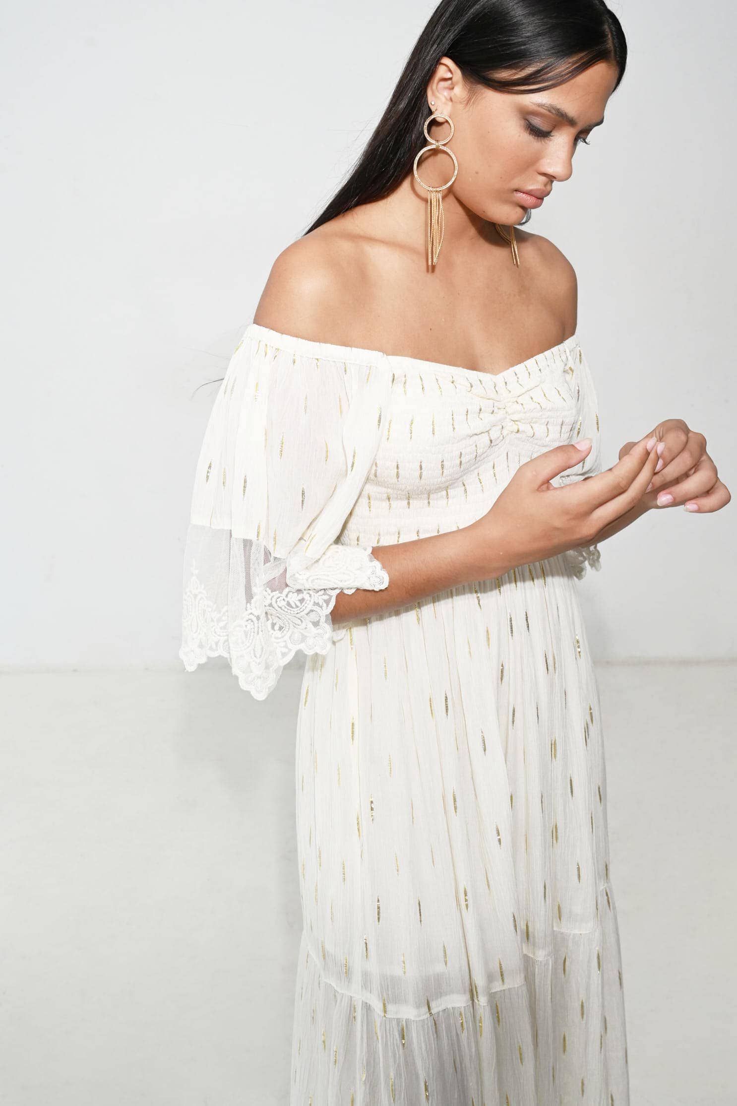 WEISSES LANGES KLEID VON KATIA Piti Cuiti