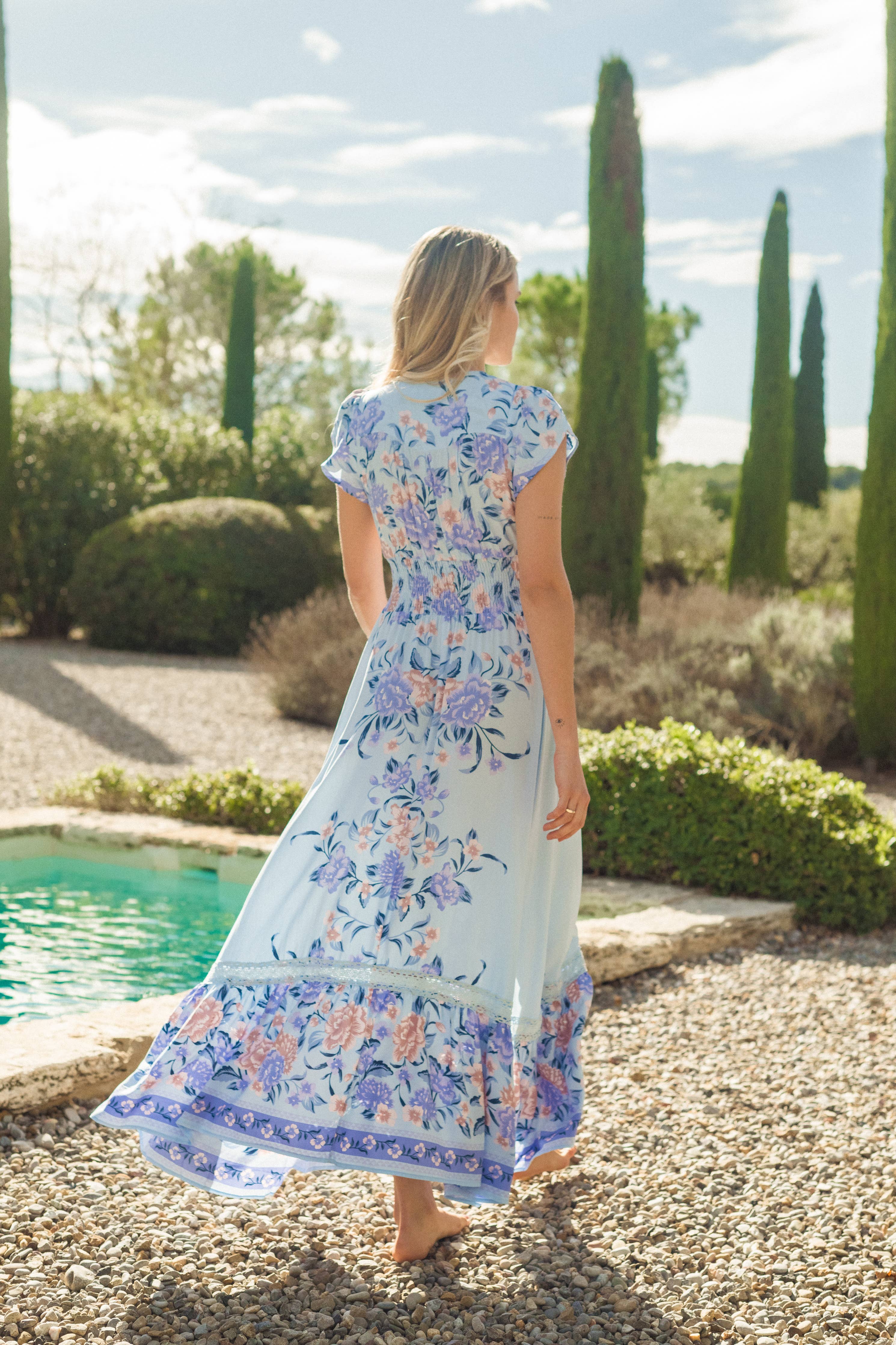 Romi Maxikleid mit Himmelsmuster Jaase