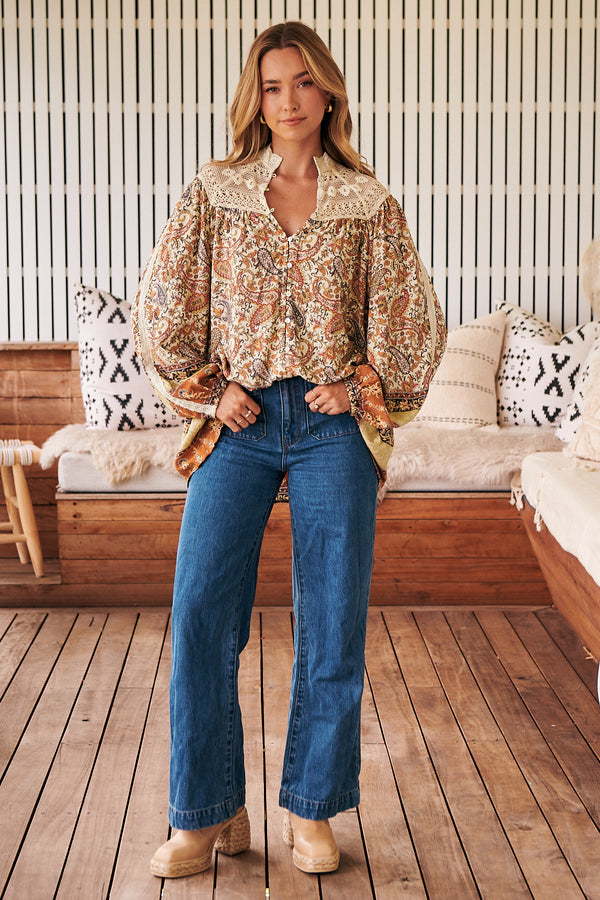Jaase Oakie Print Florence Bluse Jaase Australia