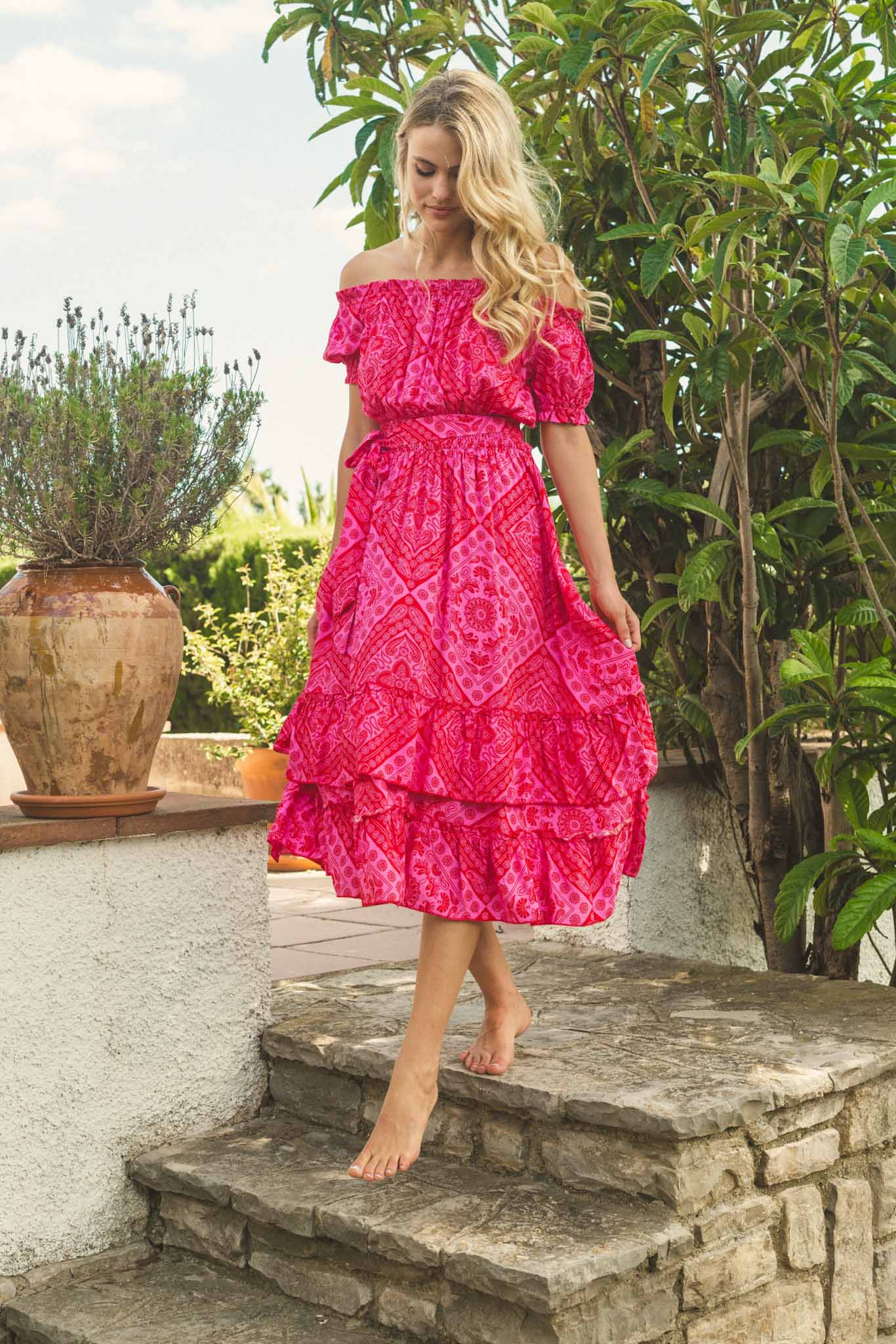 Jaase Amore Robe midi Esther imprimée