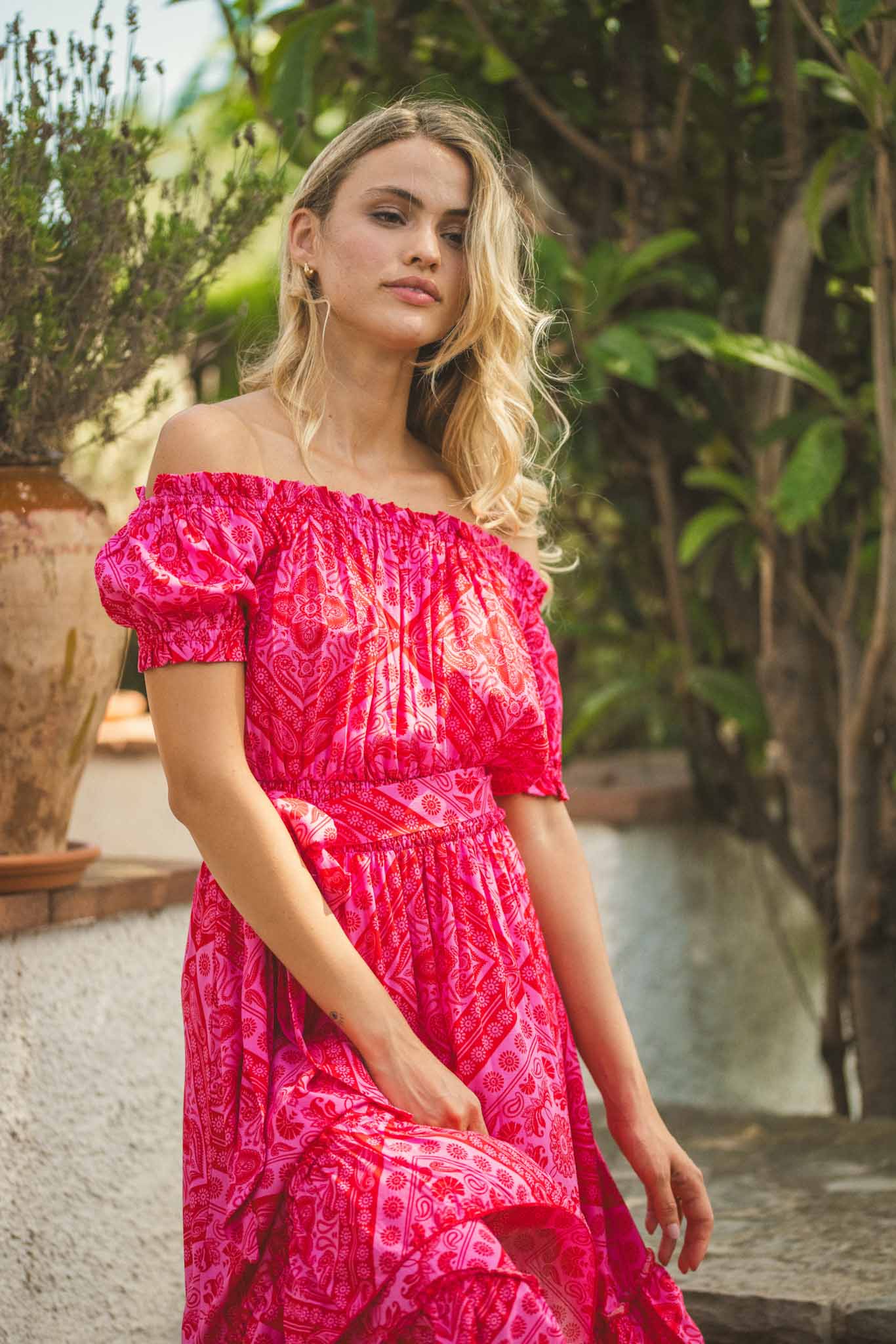 Jaase Amore Robe midi Esther imprimée