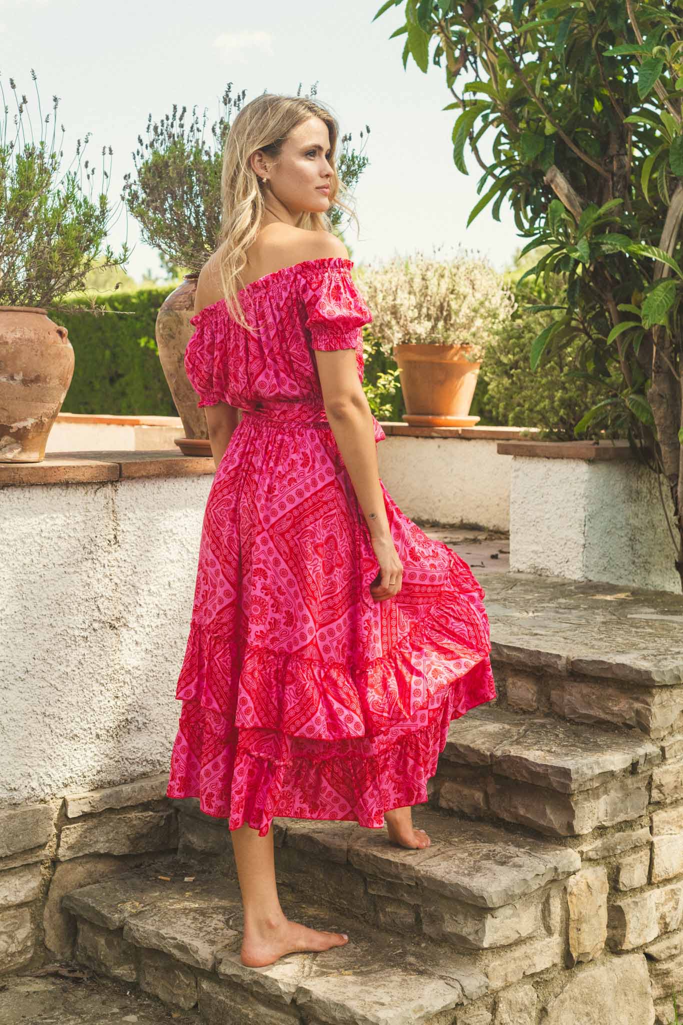 Jaase Amore Print Esther Midikleid Jaase Australia