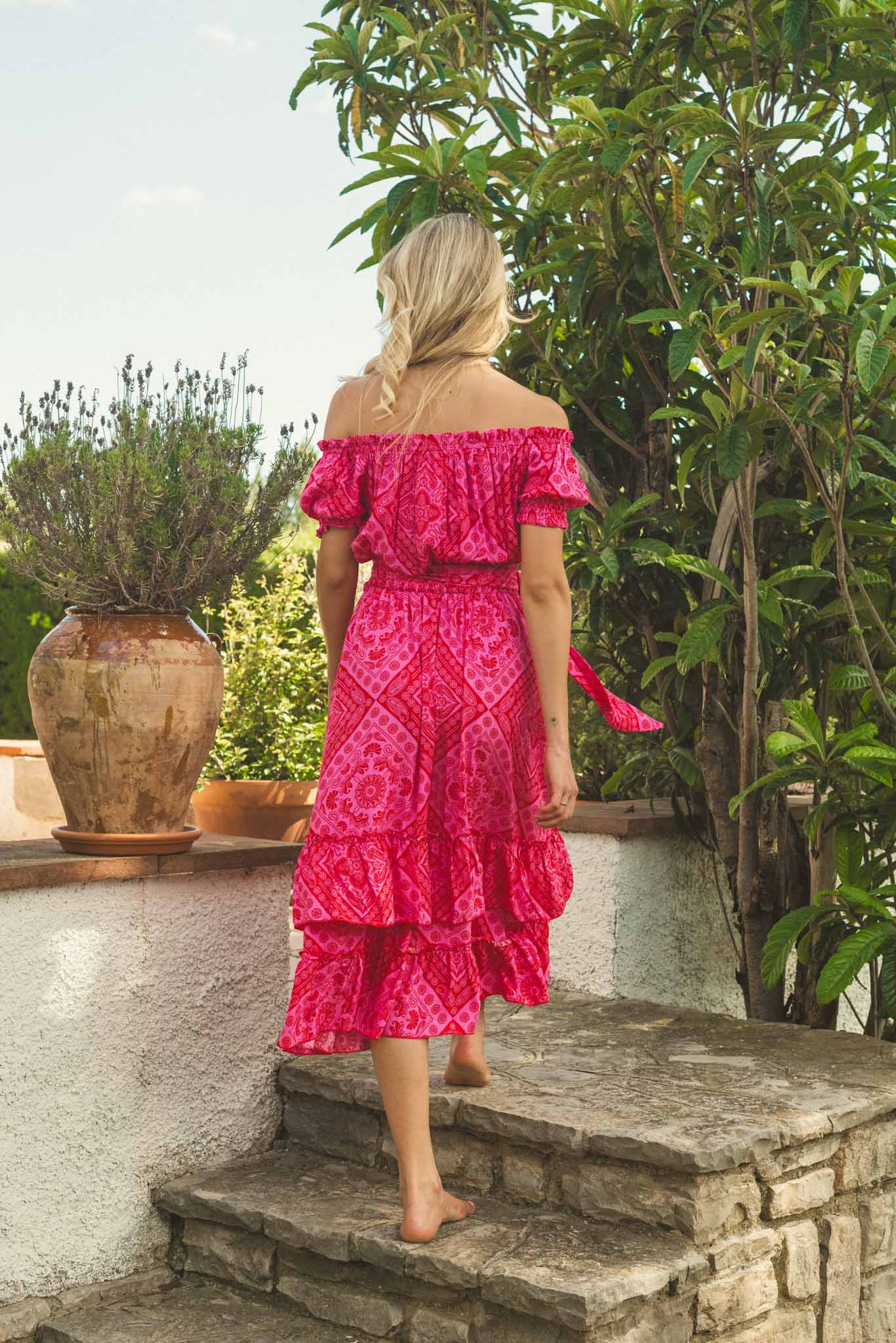 Jaase Amore Print Esther Midikleid Jaase Australia