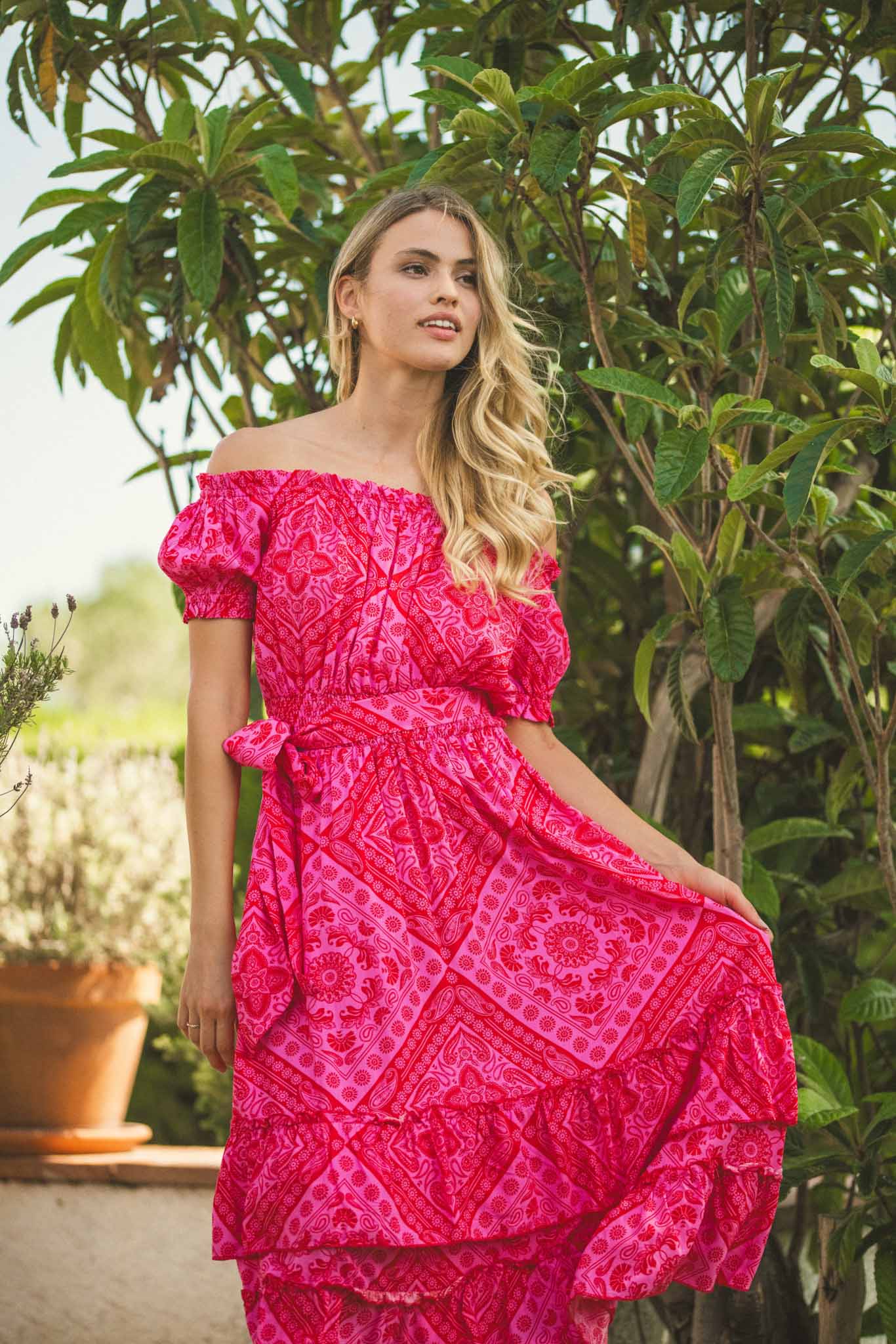 Jaase Amore Print Esther Midikleid Jaase Australia