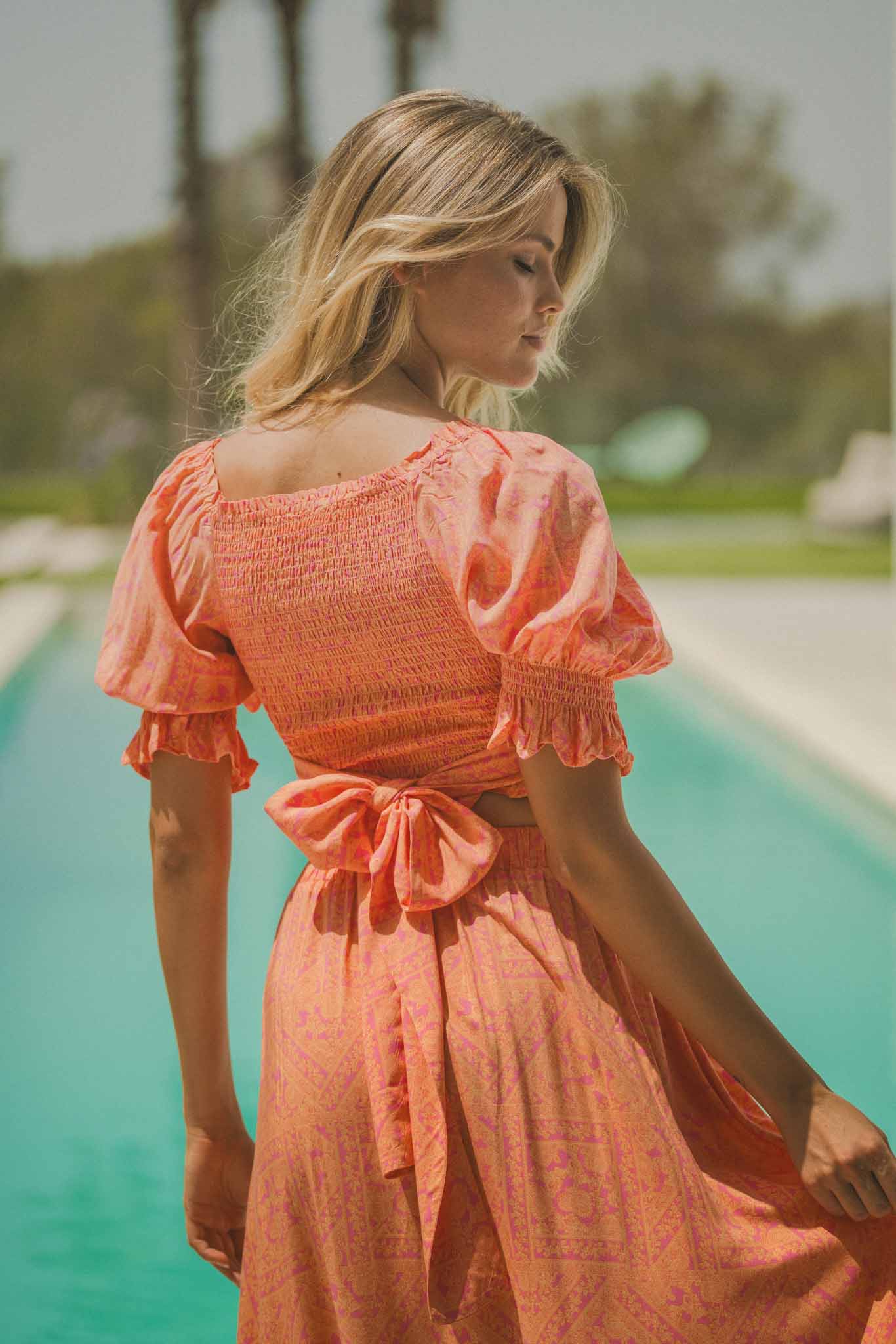 Jaase Peach Paradise Print Top Jaase Australia