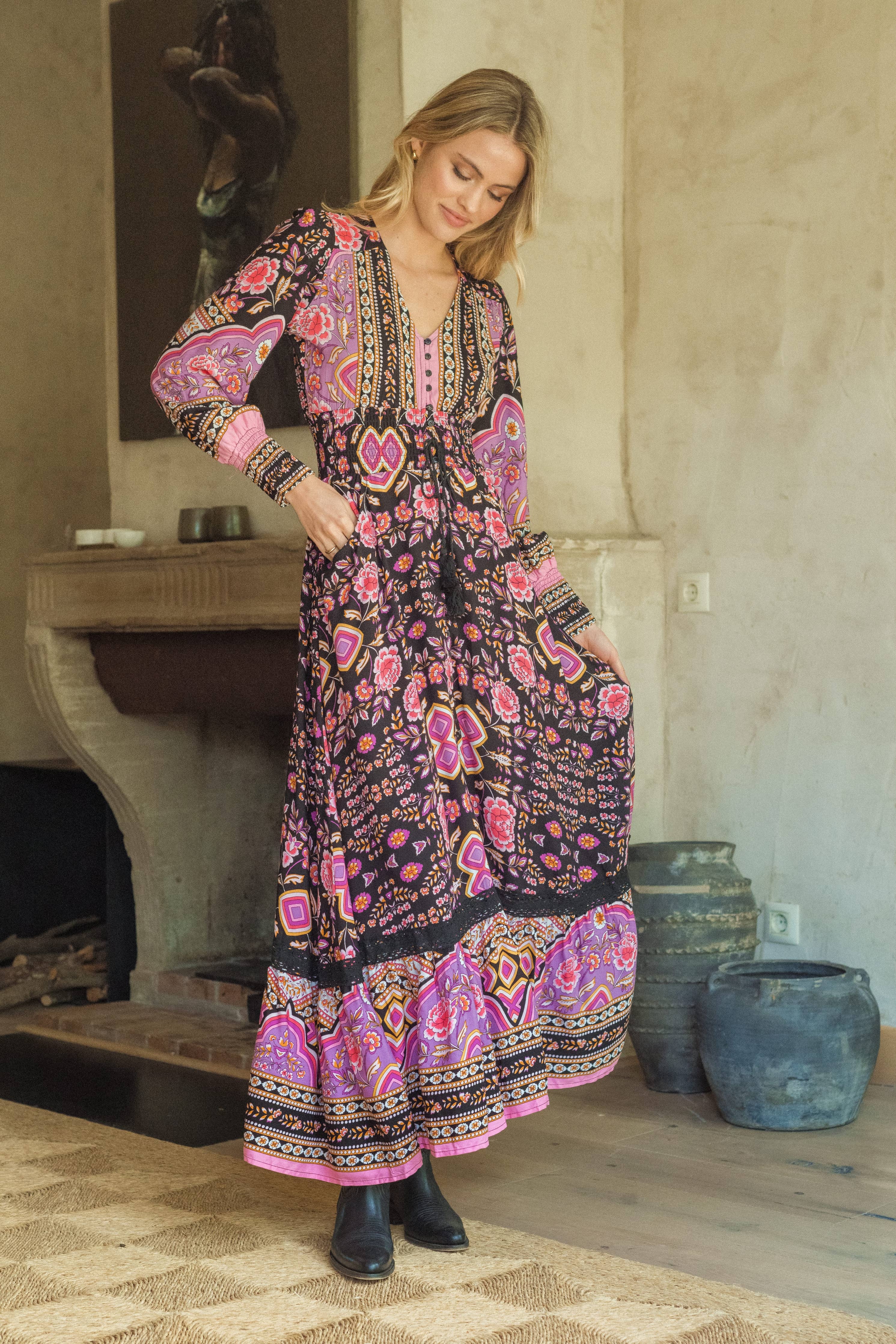 SABRINA MAXI MIT KIRSCHBLÜTENMUSTER Jaase