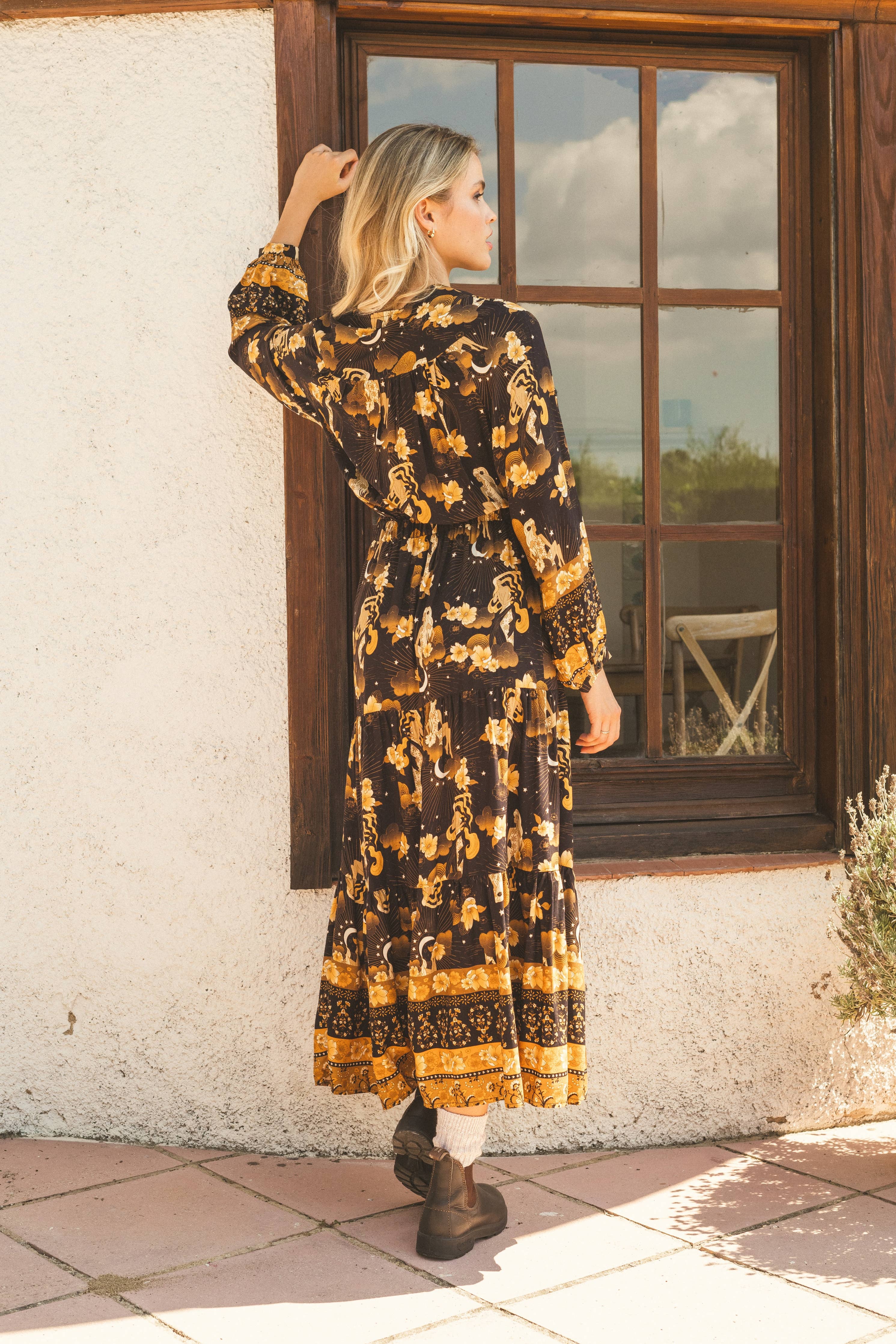 CHANCE MAXI MIT STERNENMUSTER IN SCHWARZ Jaase