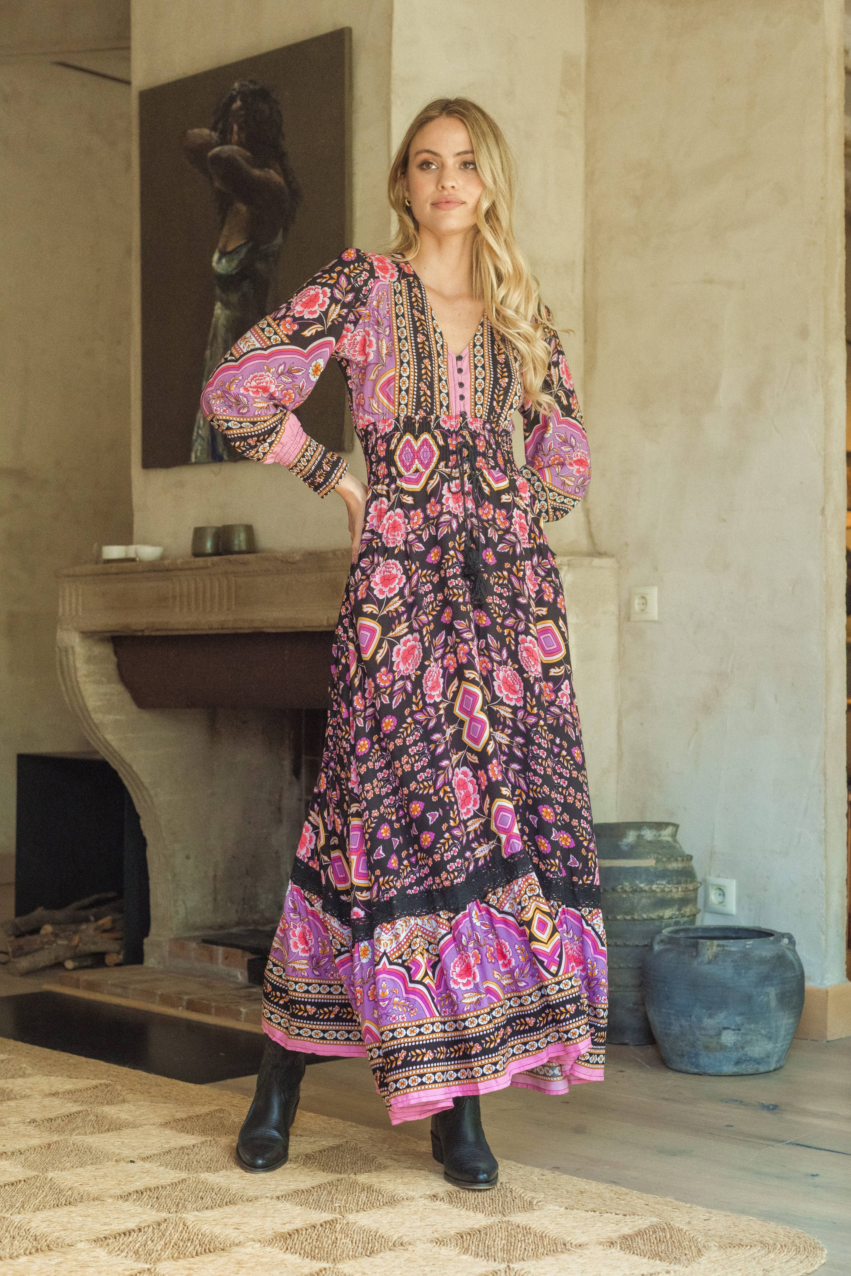 SABRINA MAXI MIT KIRSCHBLÜTENMUSTER Jaase