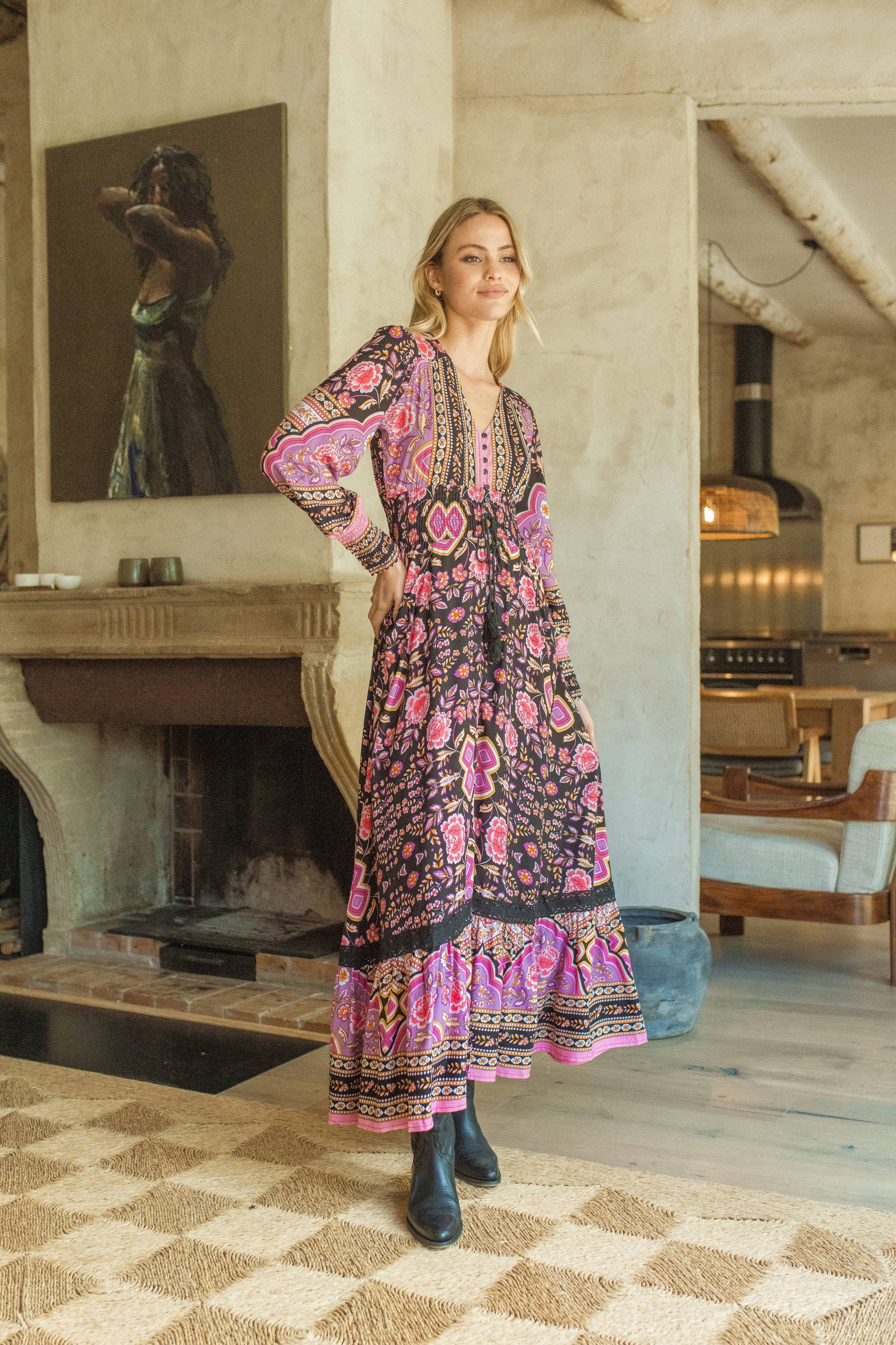 SABRINA MAXI MIT KIRSCHBLÜTENMUSTER Jaase