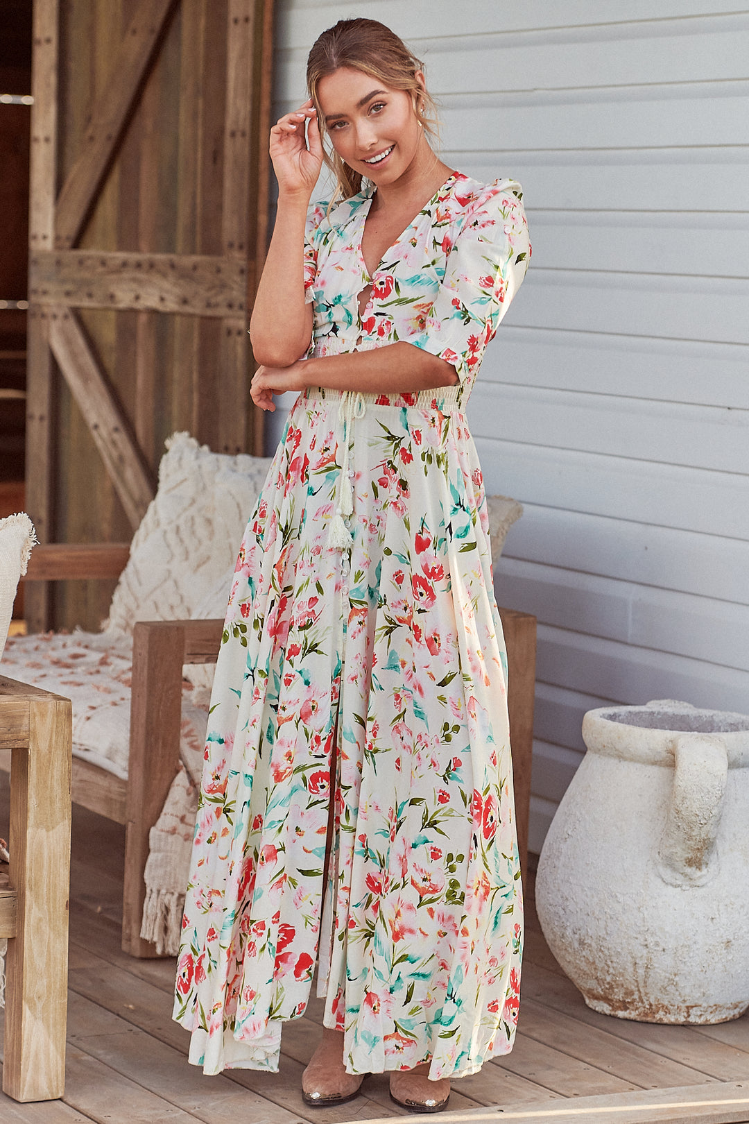 Jaase Solana Print Indiana Maxikleid Frollein Herzblut