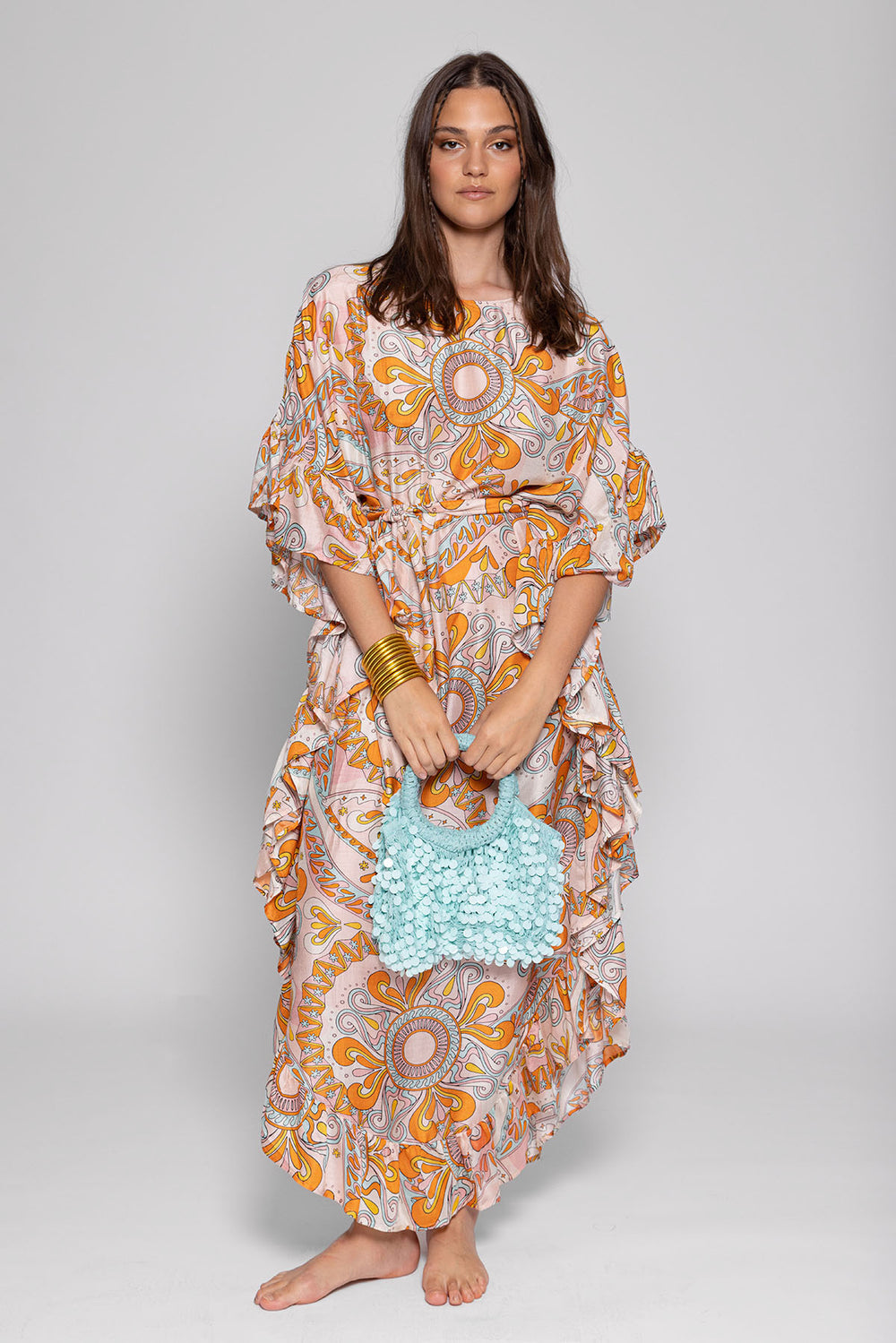 Diana Cover up Havana Aquarelle Midikleid SUNDRESS