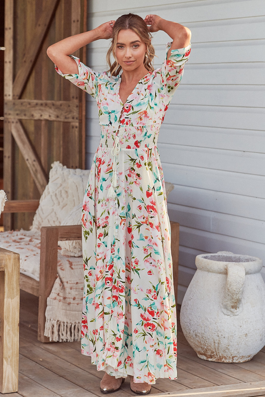 Jaase Solana Print Indiana Maxikleid Frollein Herzblut