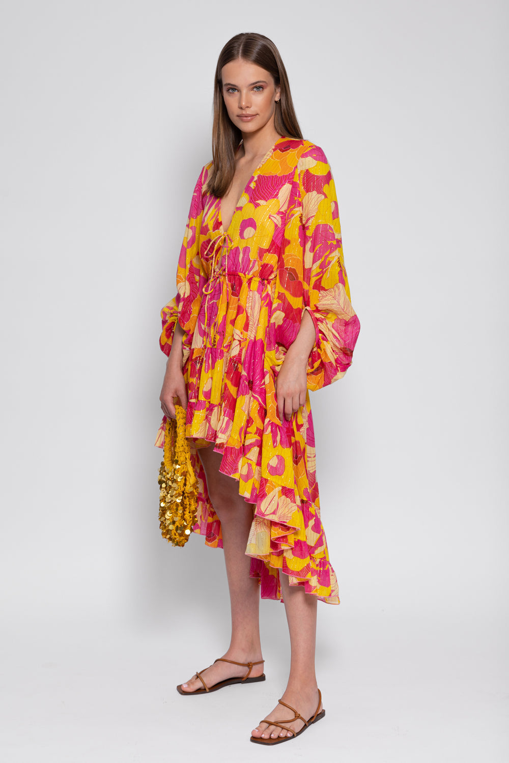 Esther Flower Print Midikleid Frollein Herzblut