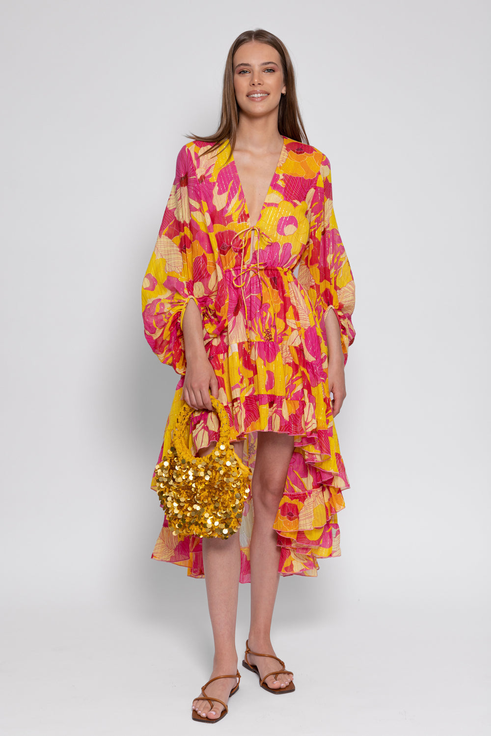 Esther Flower Print Midikleid Frollein Herzblut