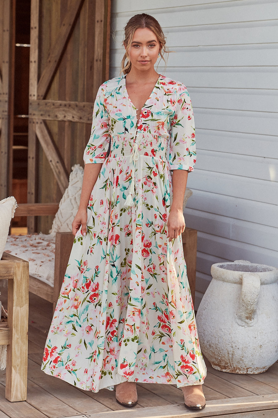 Jaase Solana Print Indiana Maxikleid Frollein Herzblut