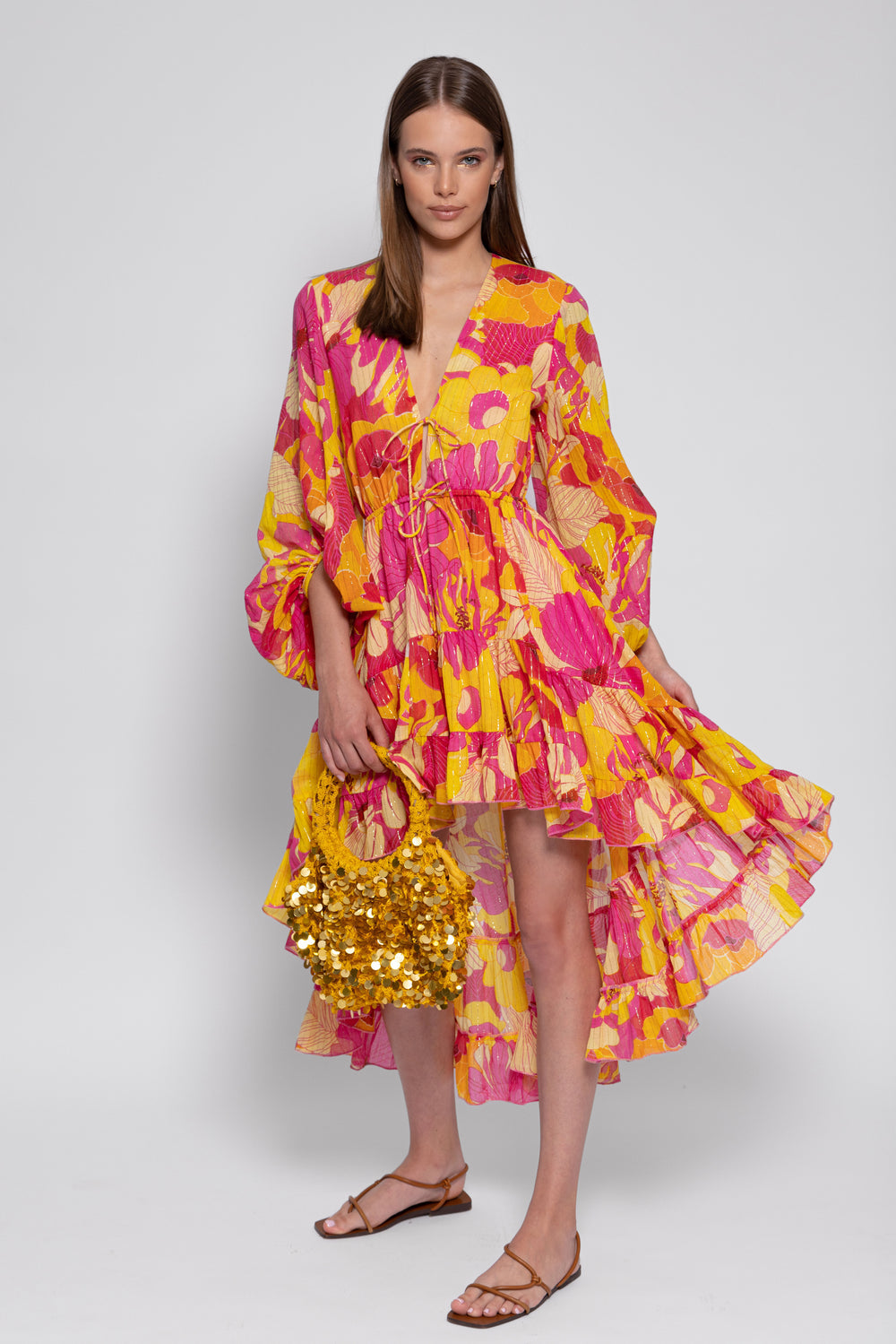 Esther Flower Print Midikleid SUNDRESS