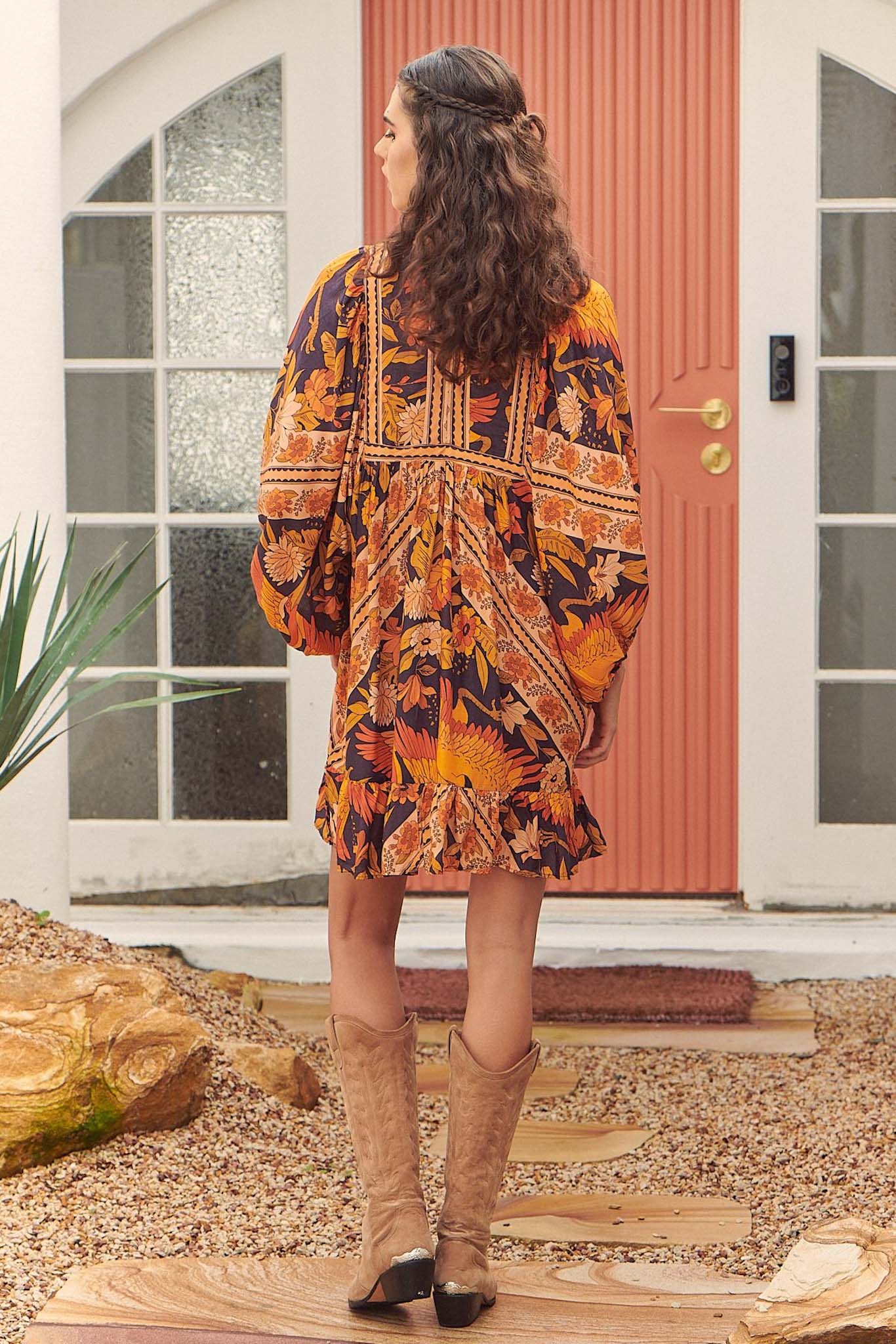 Jaase Autumn Glory Print Zarina Kleid Frollein Herzblut
