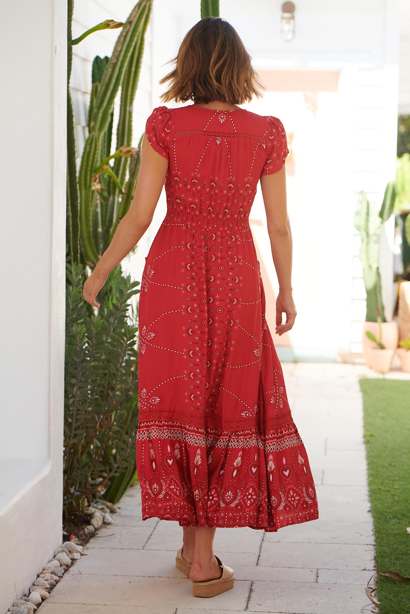 Jaase Viva Print Carmen Maxikleid Frollein Herzblut