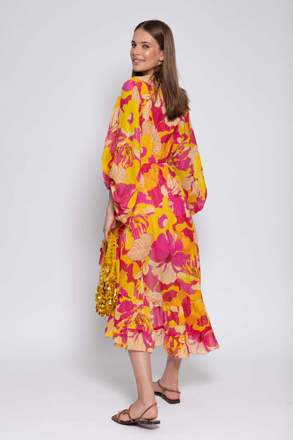Esther Flower Print Midikleid SUNDRESS