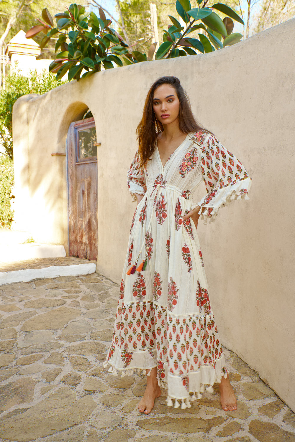 Maxikleid Aloe rot Piti Cuiti