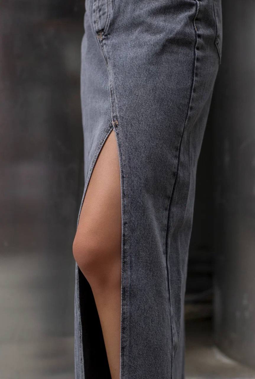 Dallas Cross langer Jeansrock Frollein Herzblut schwarz