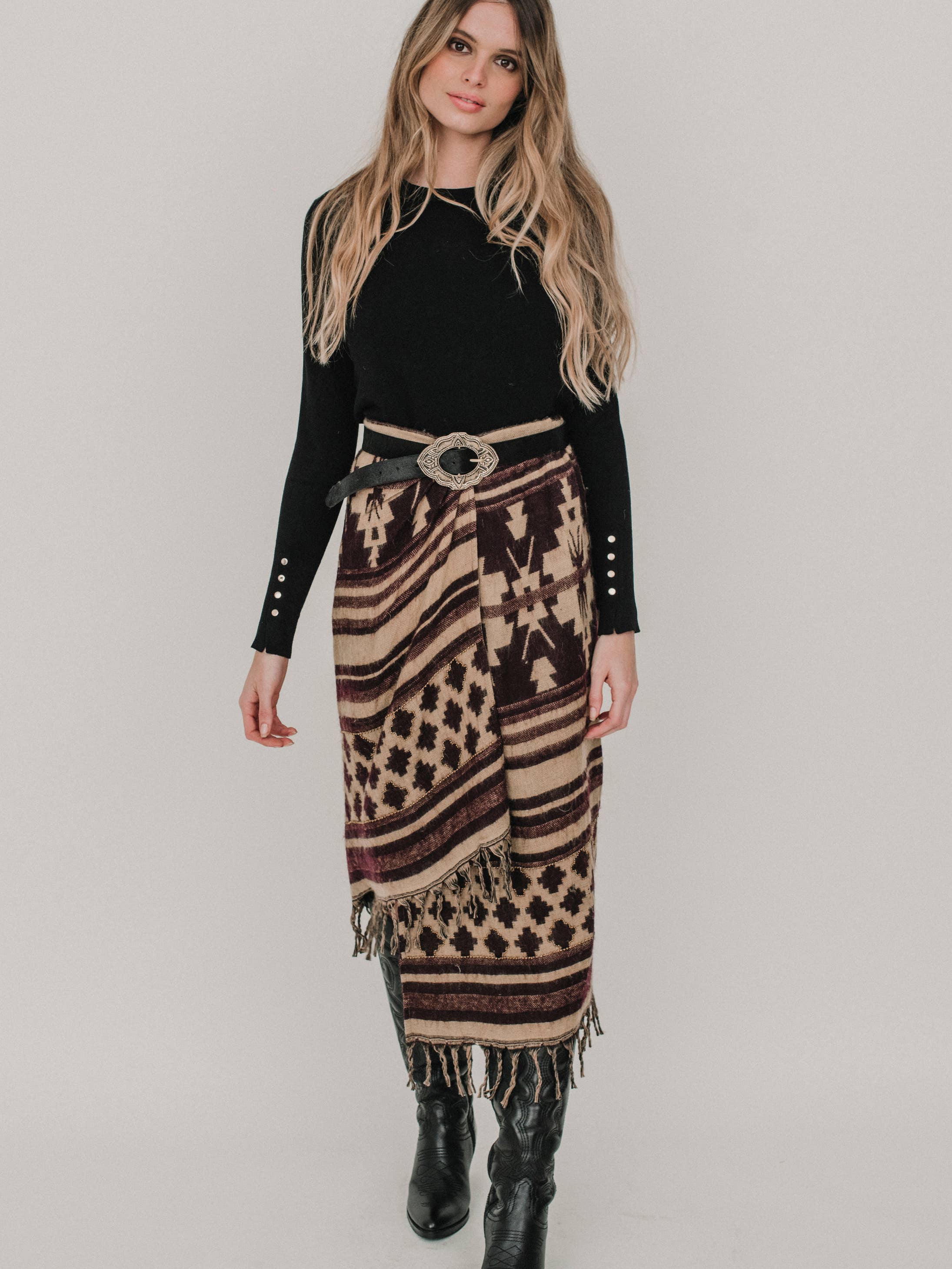 Gaucho Boho Wollrock Piti Cuiti