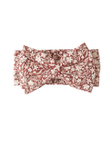 Baby Stirnband aus Baumwolle mit übergroßer Schleife - Floral Red Karibou