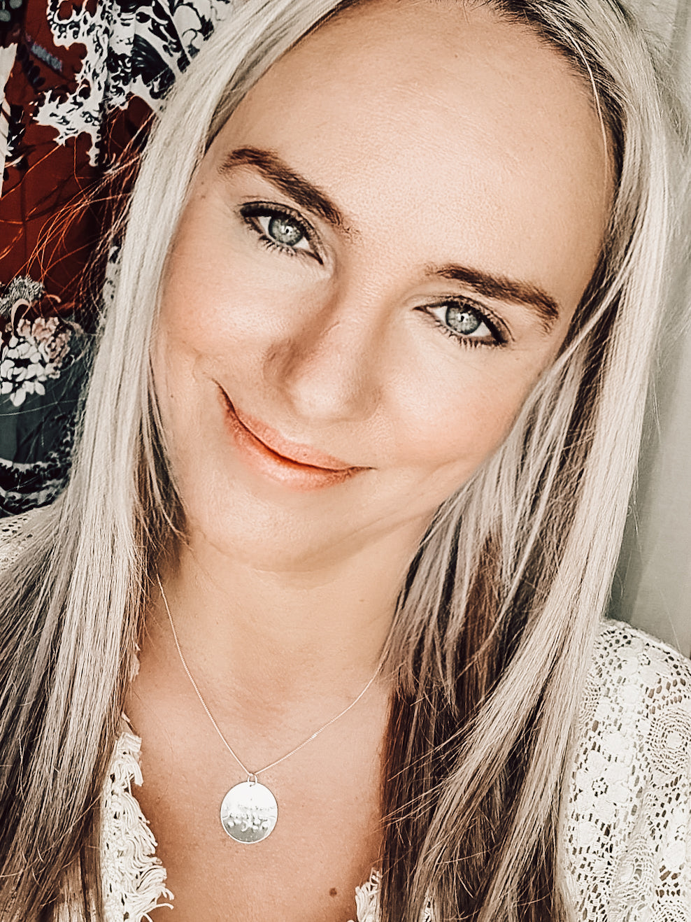 Handgestempelte Kette aus 925er Sterlingsilber, im Herzen barfuss Frollein Herzblut