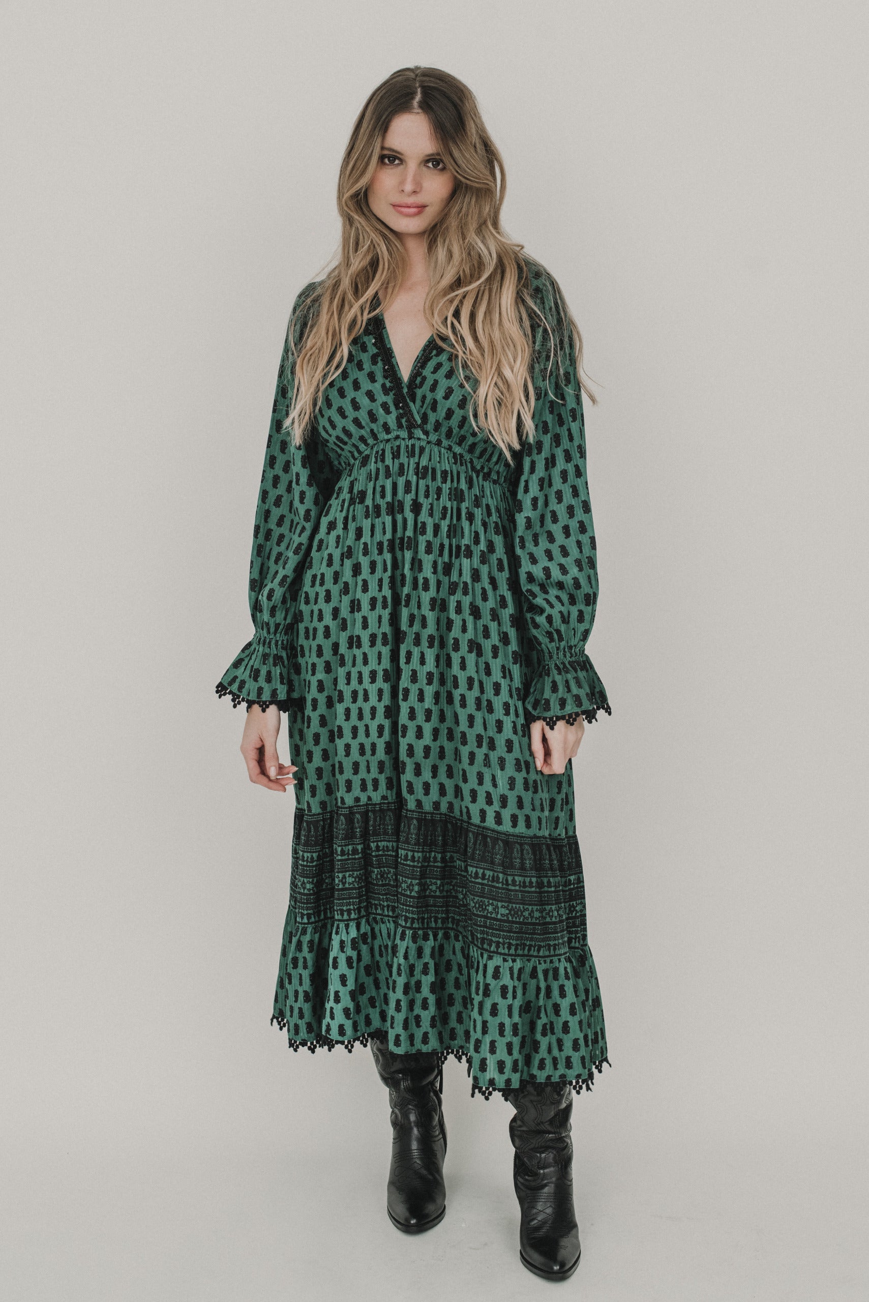 Indira Boho Maxikleid grün Piti Cuiti