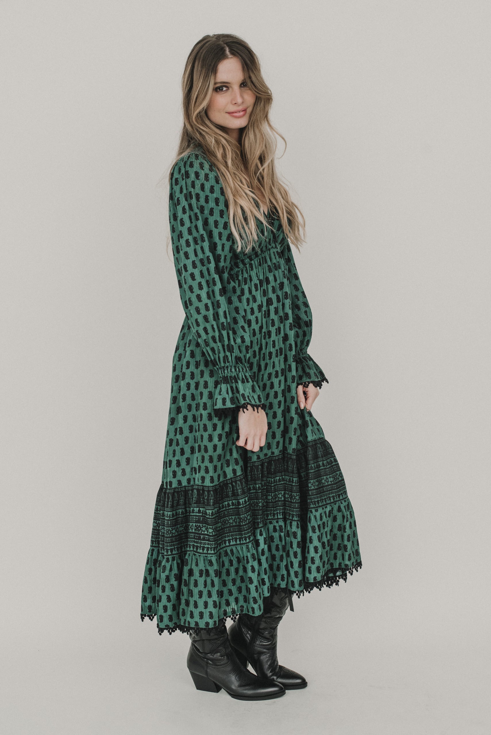 Indira Boho Maxikleid grün Piti Cuiti