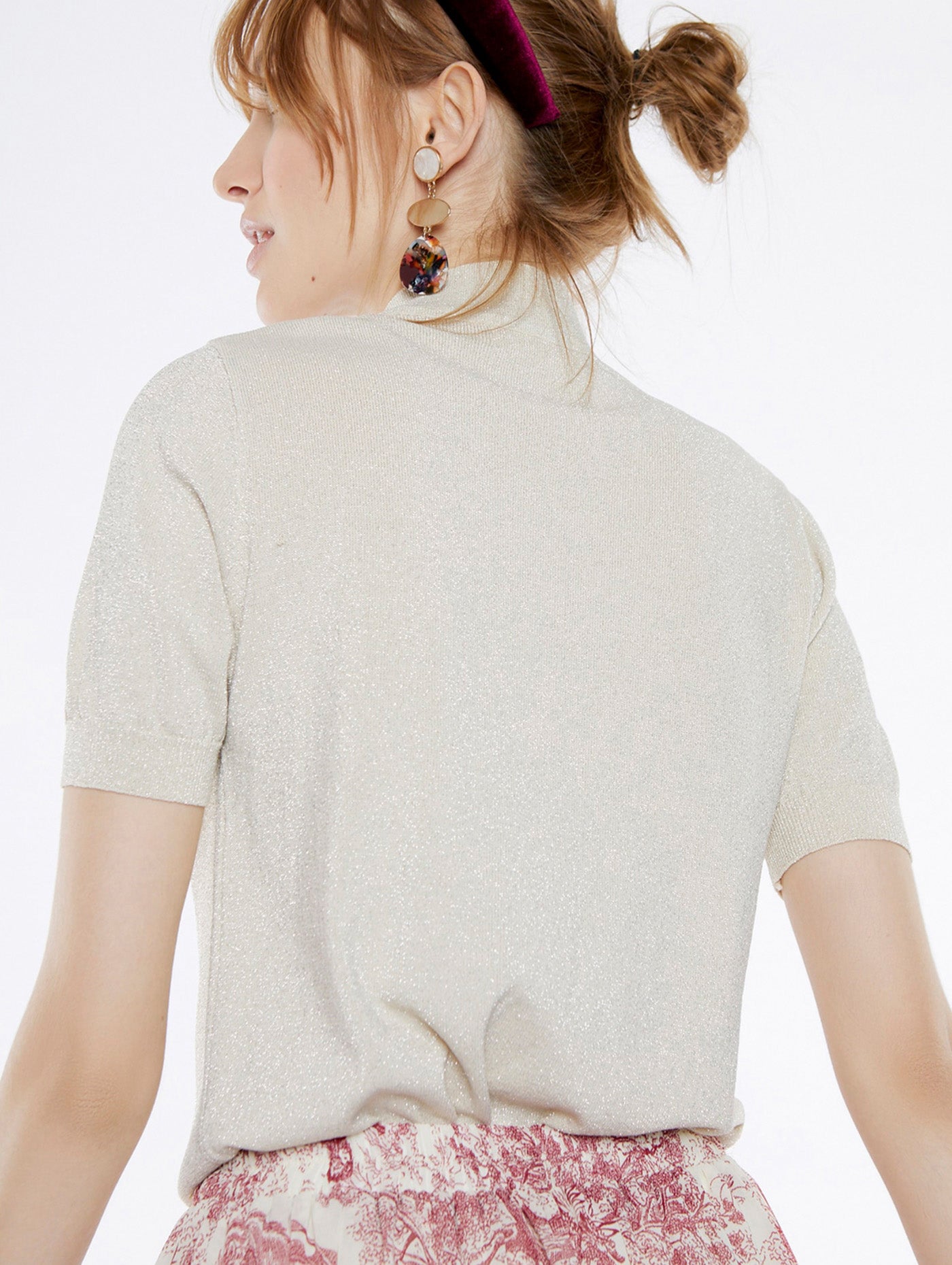 Kurzärmeliger Strickpullover Meisie