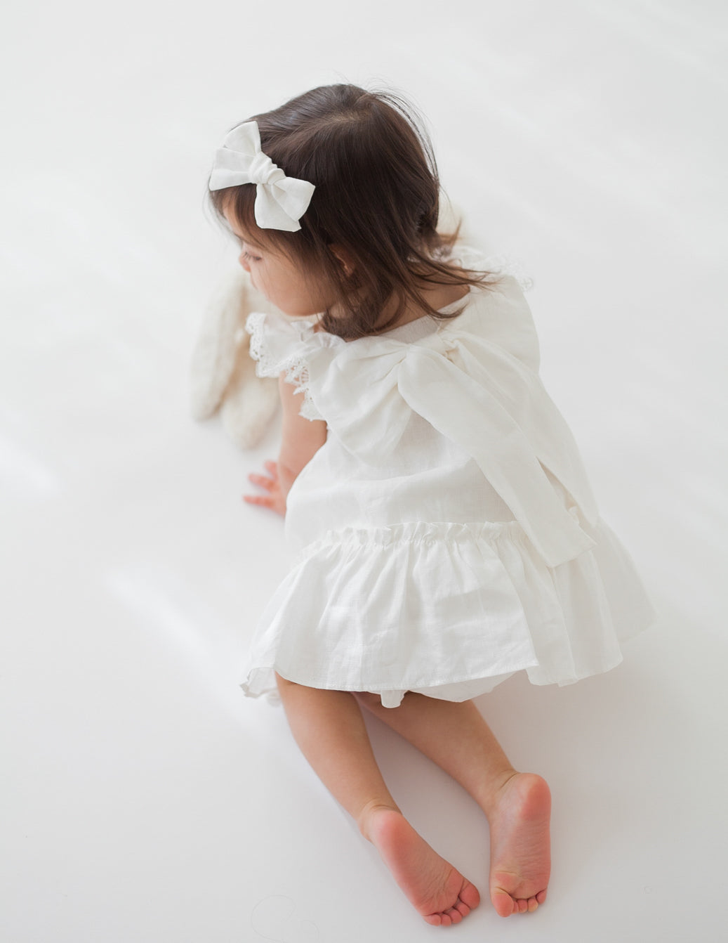 Leinenkleid Everly - Warm White Karibou