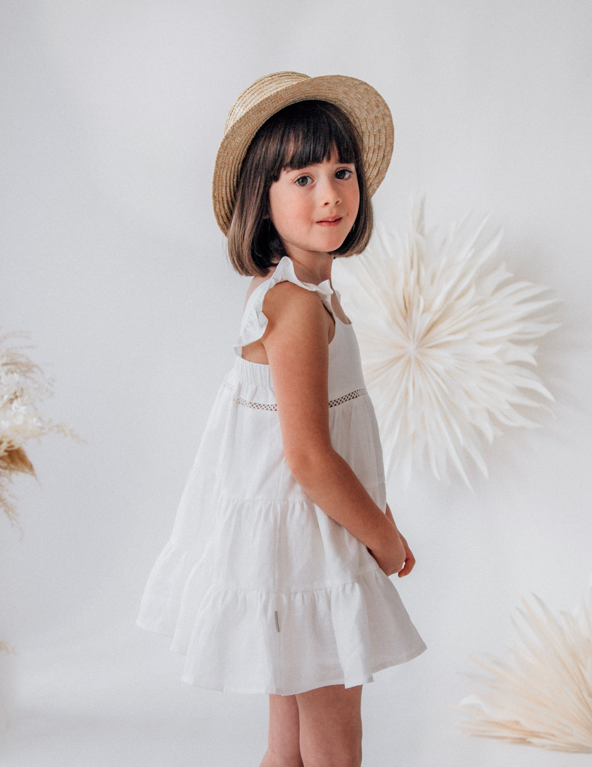 Leinenkleid Harmony warmes weiß Karibou