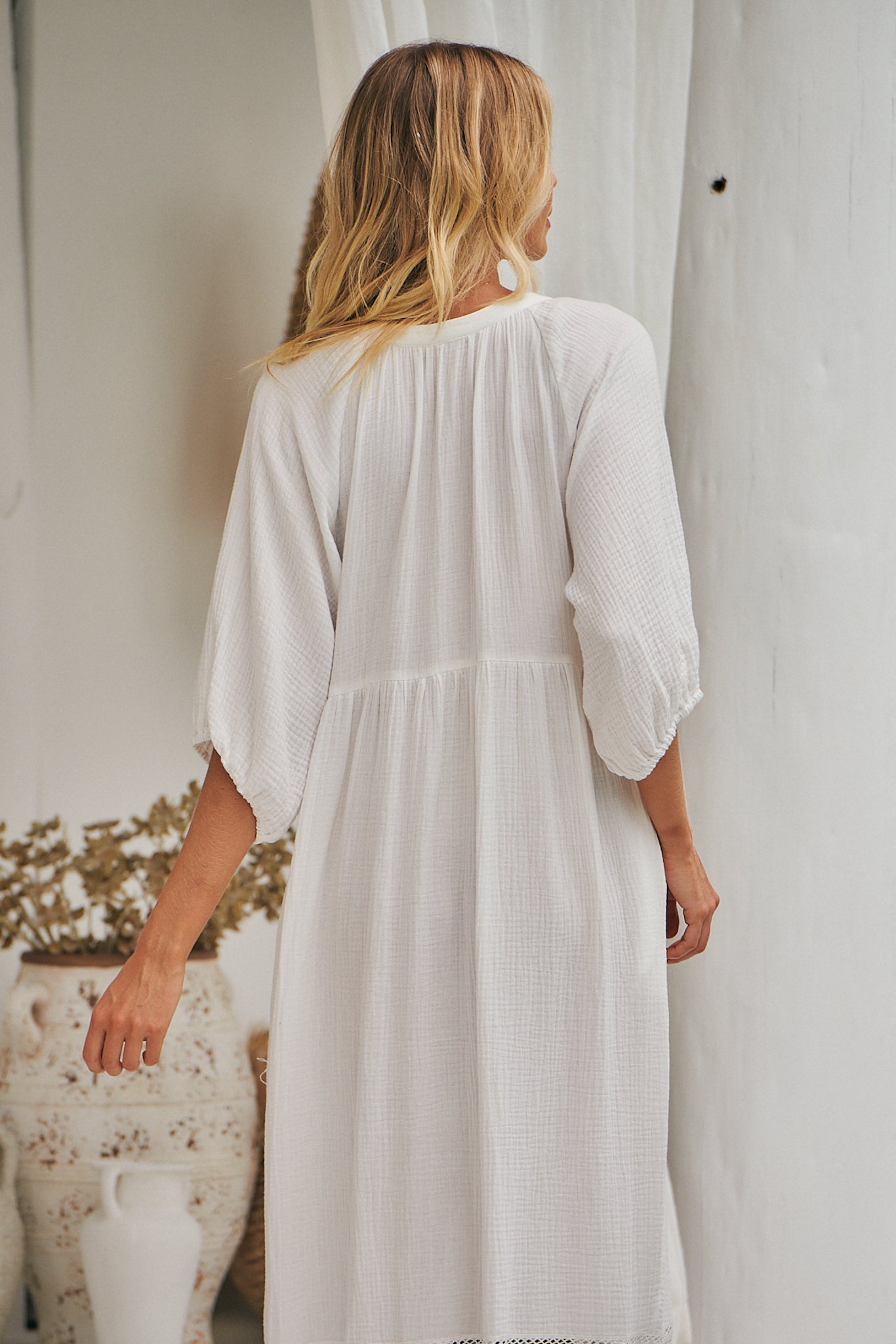 Jaase Wendy Kleid in Midilänge weiß Jaase Australia