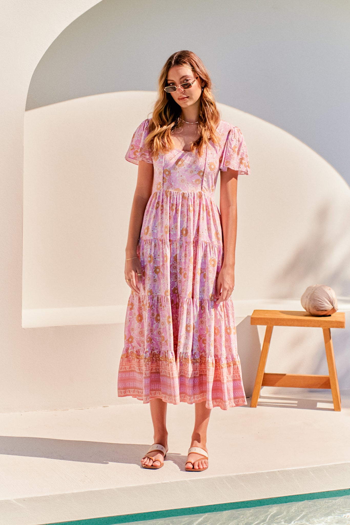 Jaase Pink Flamingo Wonderland Midikleid Jaase Australia
