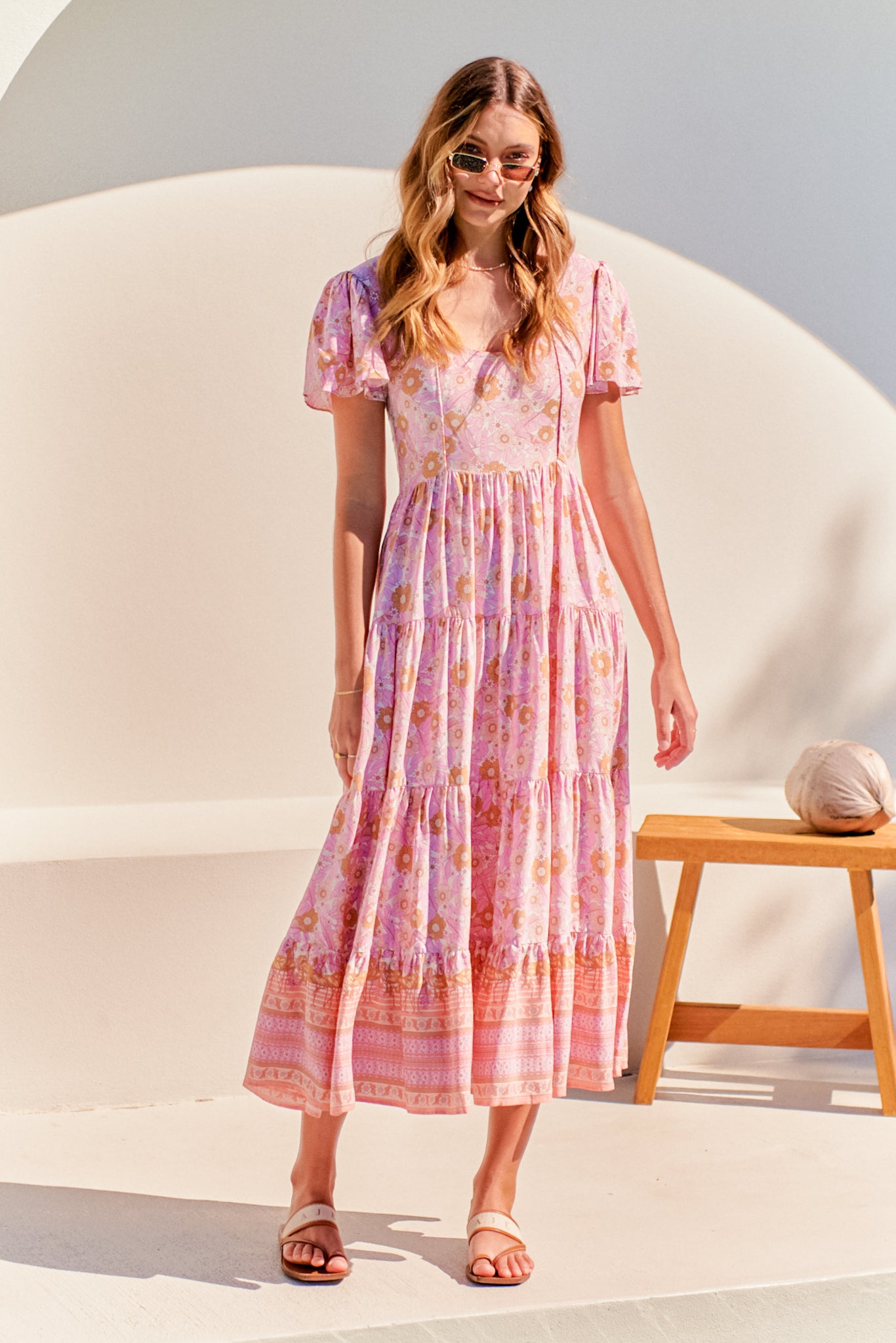 Jaase Pink Flamingo Wonderland Midikleid Jaase Australia