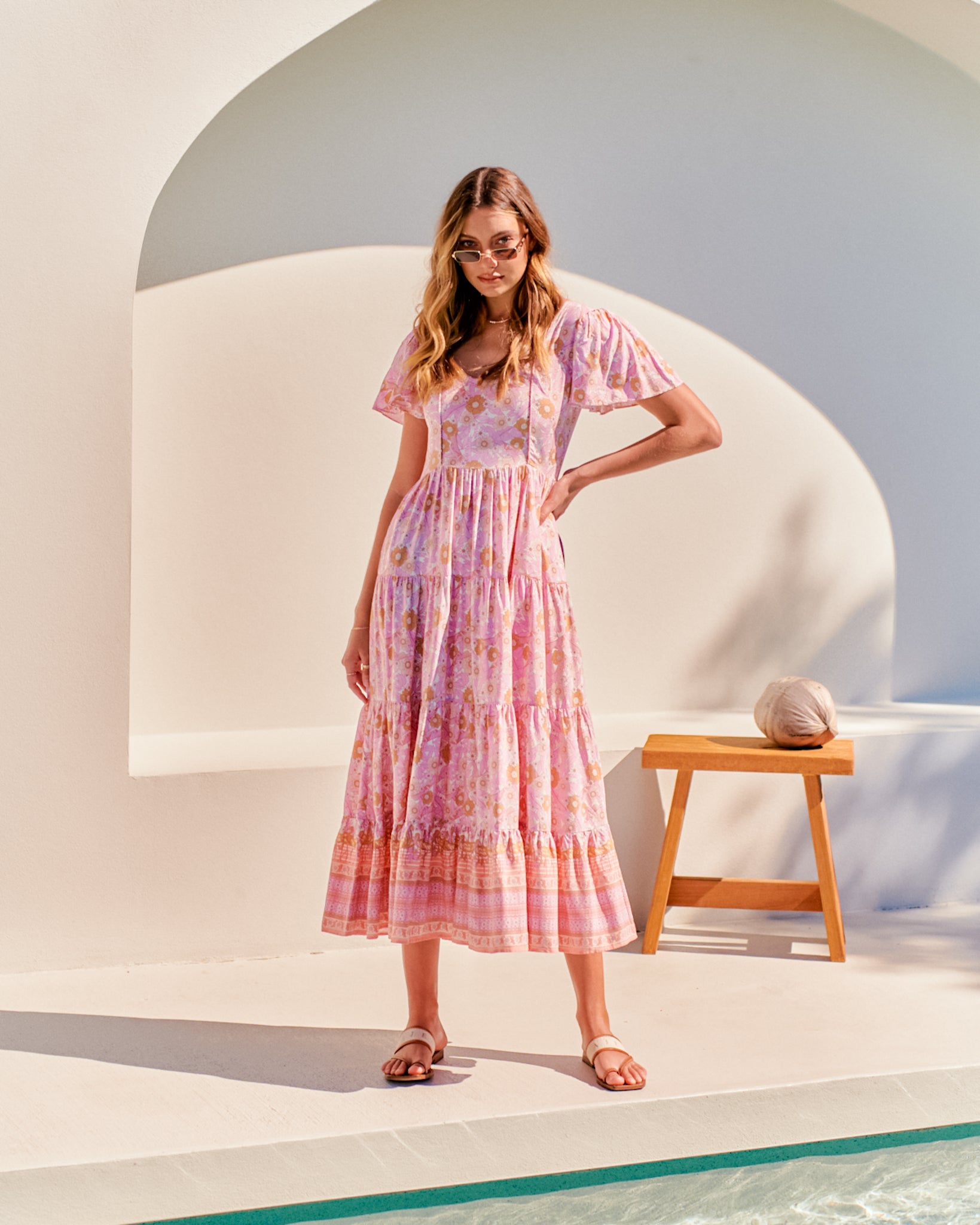 Jaase Pink Flamingo Wonderland Midikleid Jaase Australia
