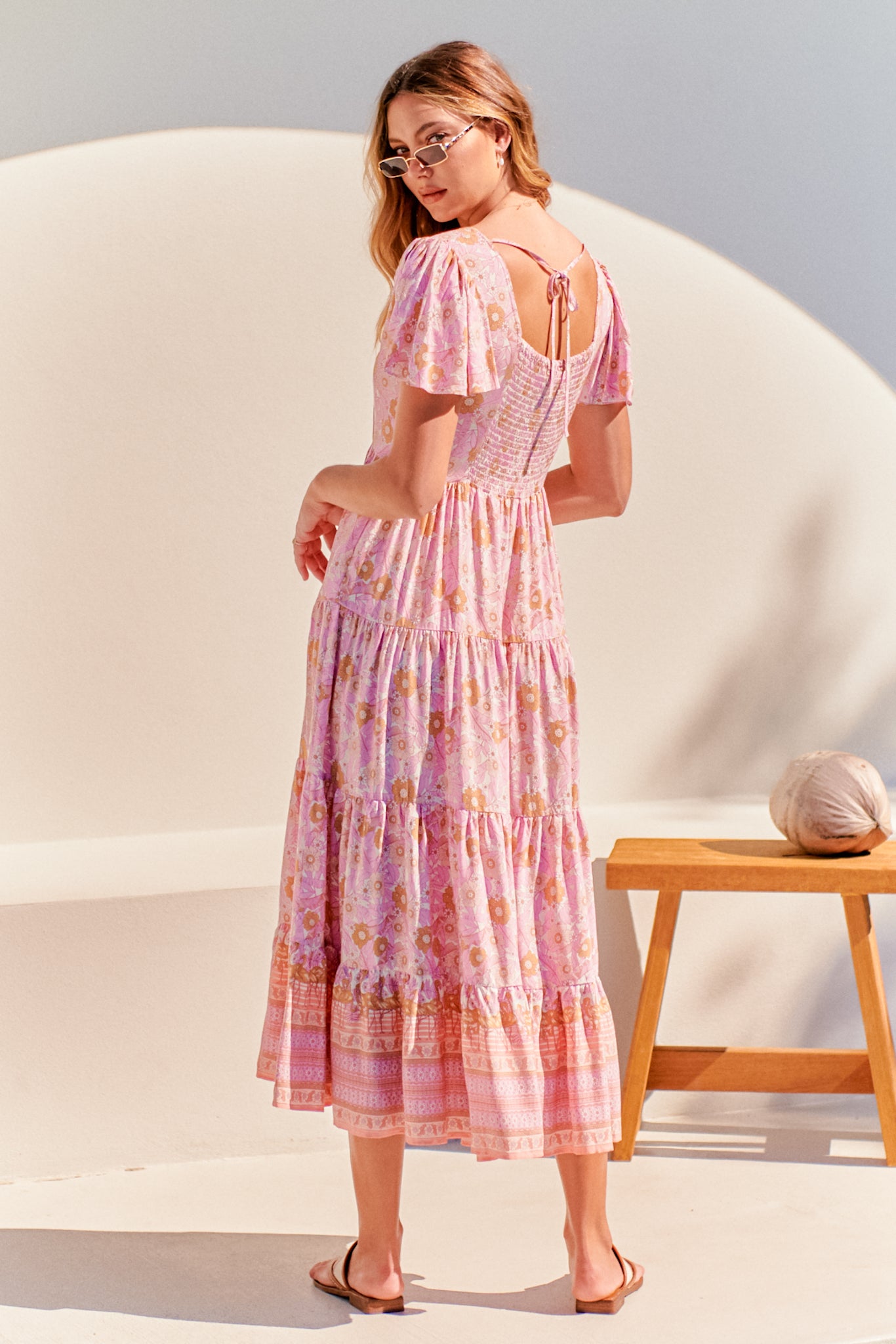 Jaase Pink Flamingo Wonderland Midikleid Jaase Australia