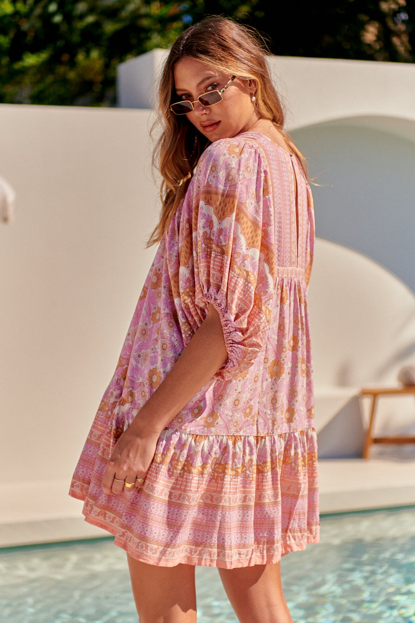 Jaase Pink Flamingo Wonderland Alice Minikleid Jaase Australia