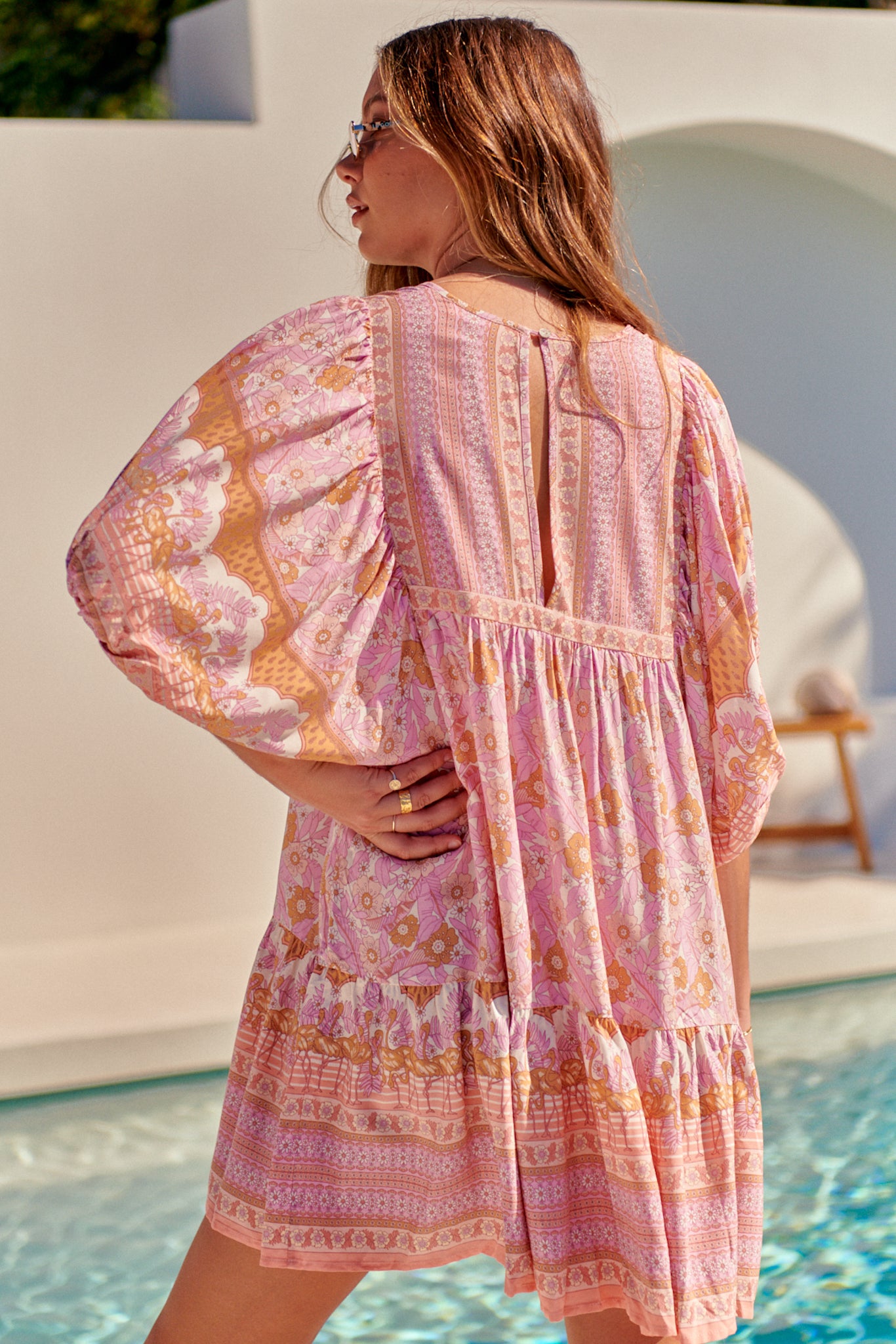 Jaase Pink Flamingo Wonderland Alice Minikleid Jaase Australia