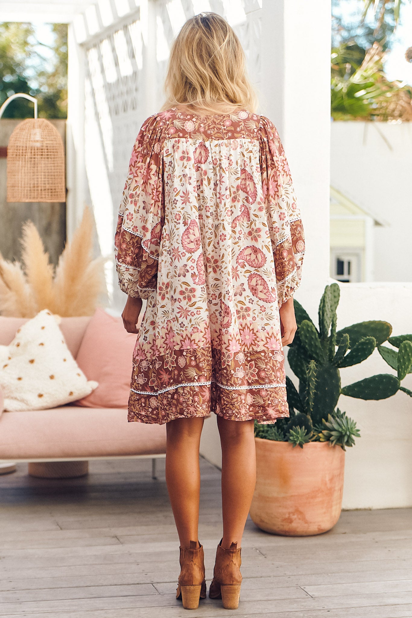Jaase Flower Fields Print Adela Kleid Jaase