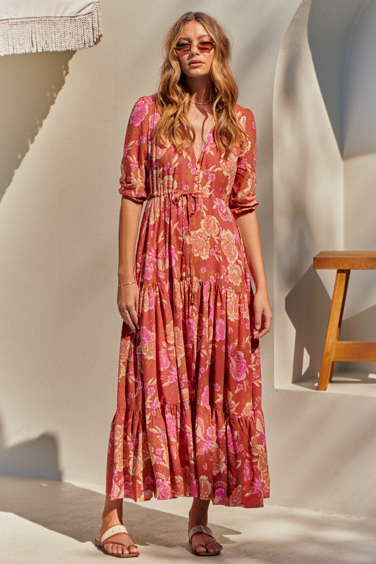 Jaase Woodstock Print Tessa Maxikleid Jaase Australia