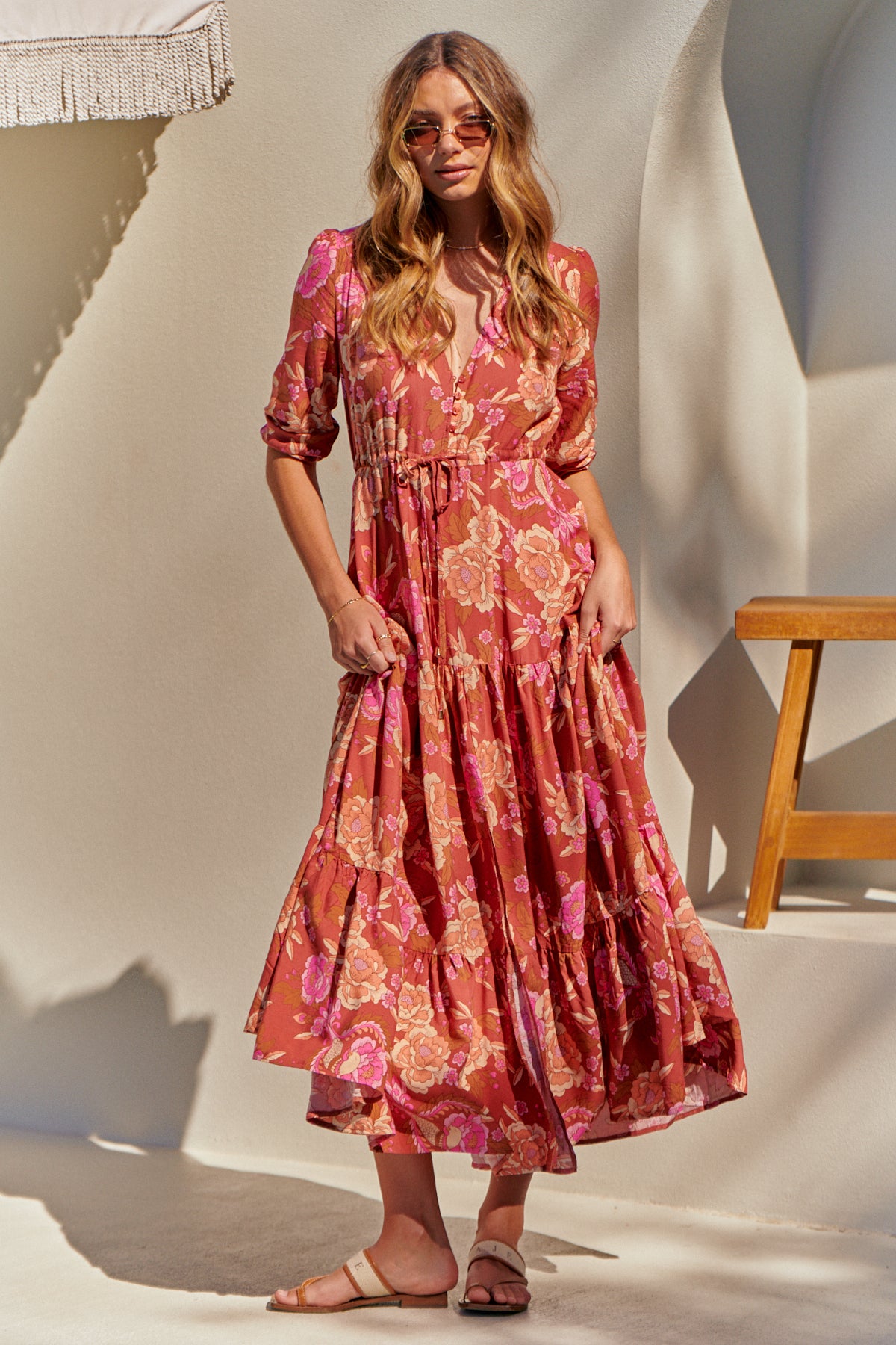Jaase Woodstock Print Tessa Maxikleid Jaase Australia