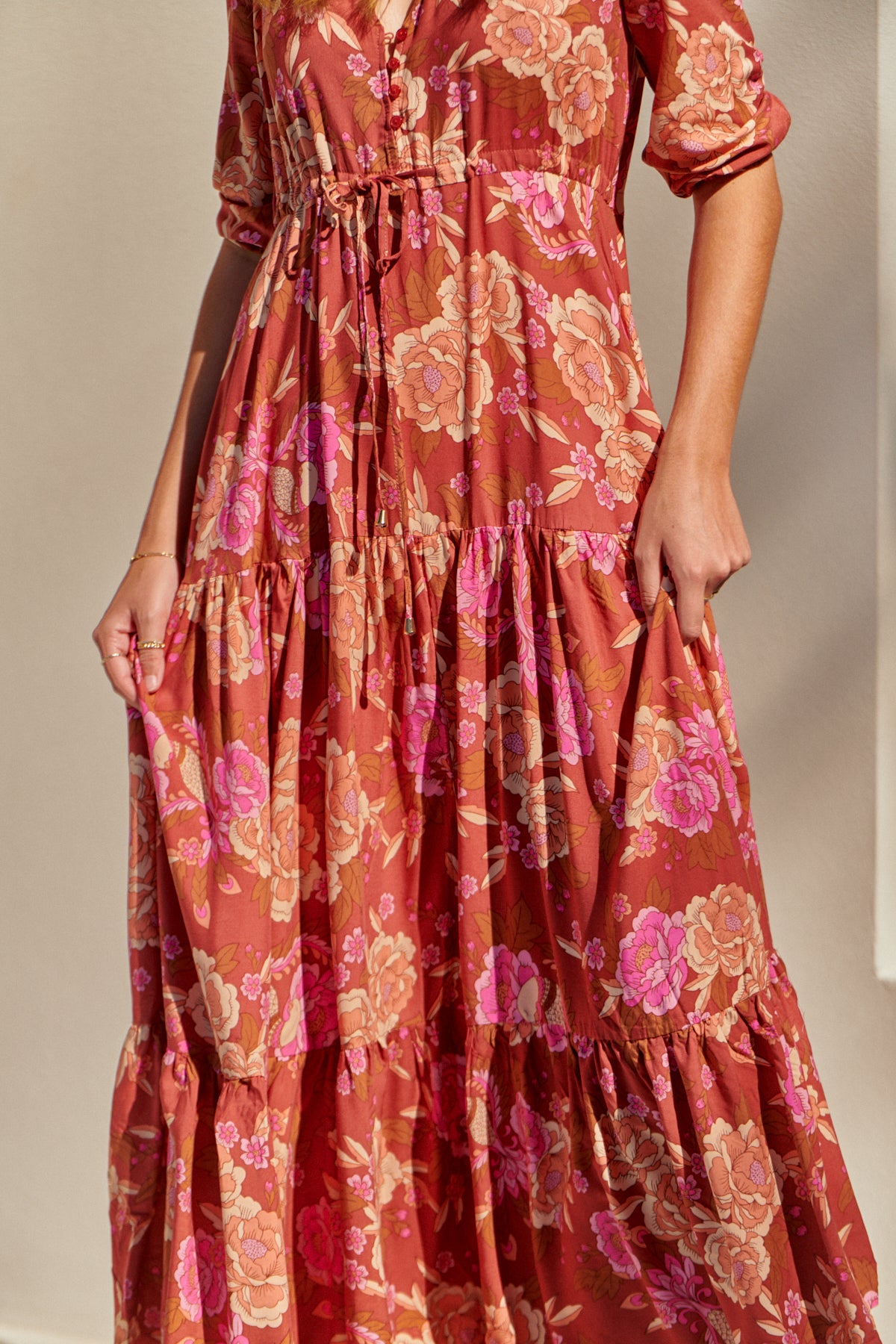 Jaase Woodstock Print Tessa Maxikleid Jaase Australia