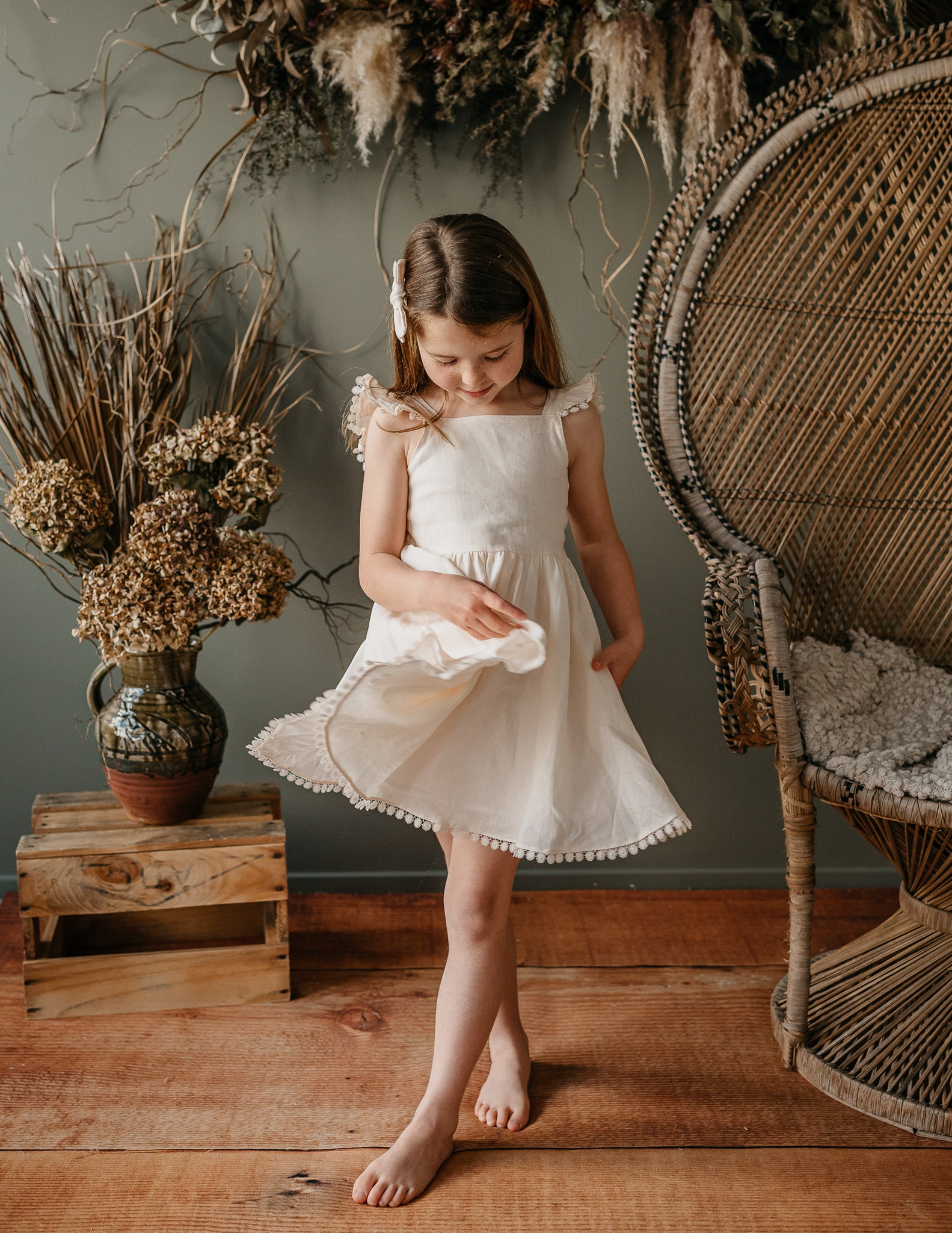 Leinenkleid Alaia Cookie Dough Karibou
