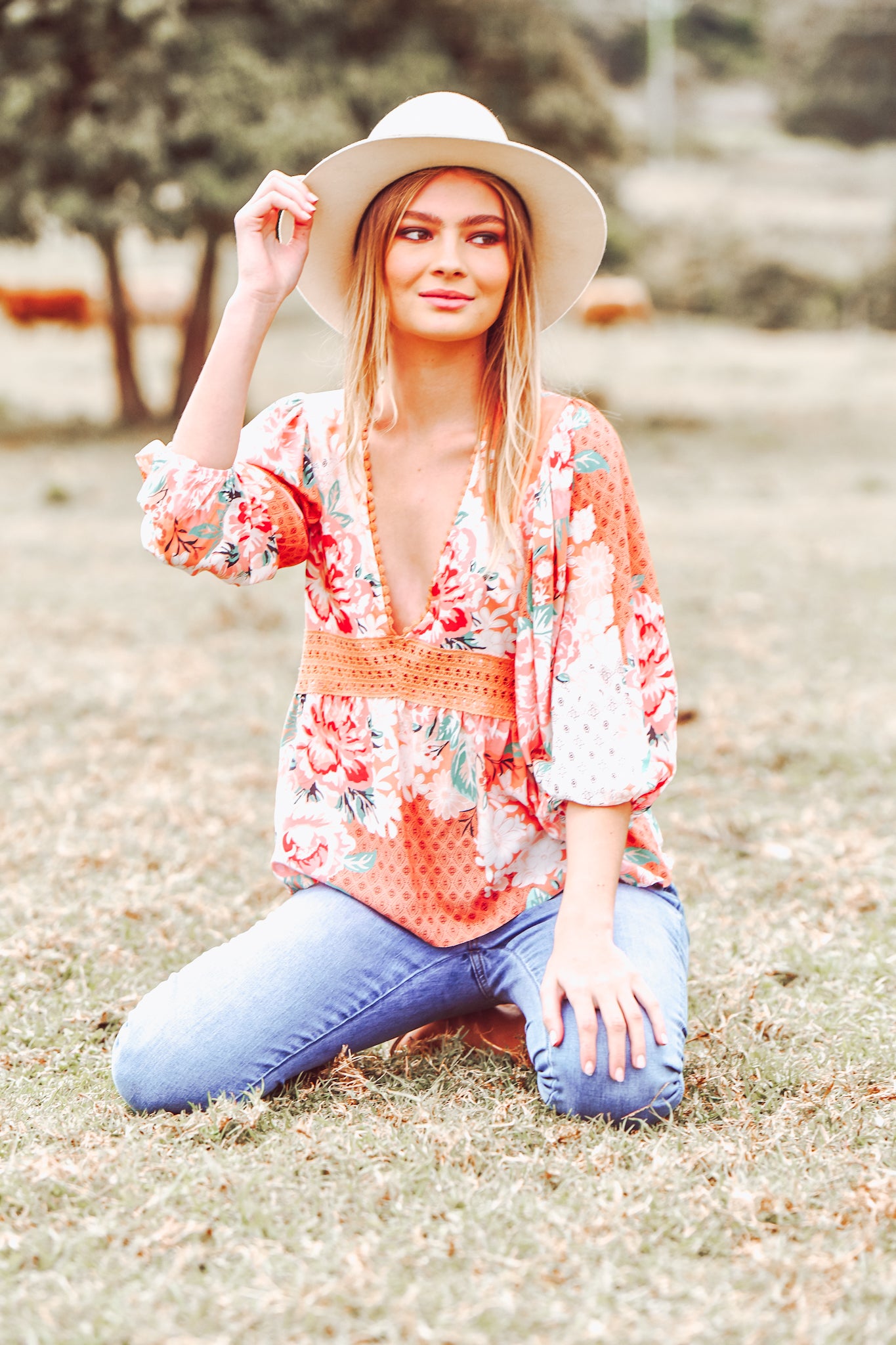Jaase Fleur Print Sunnyside Top Jaase